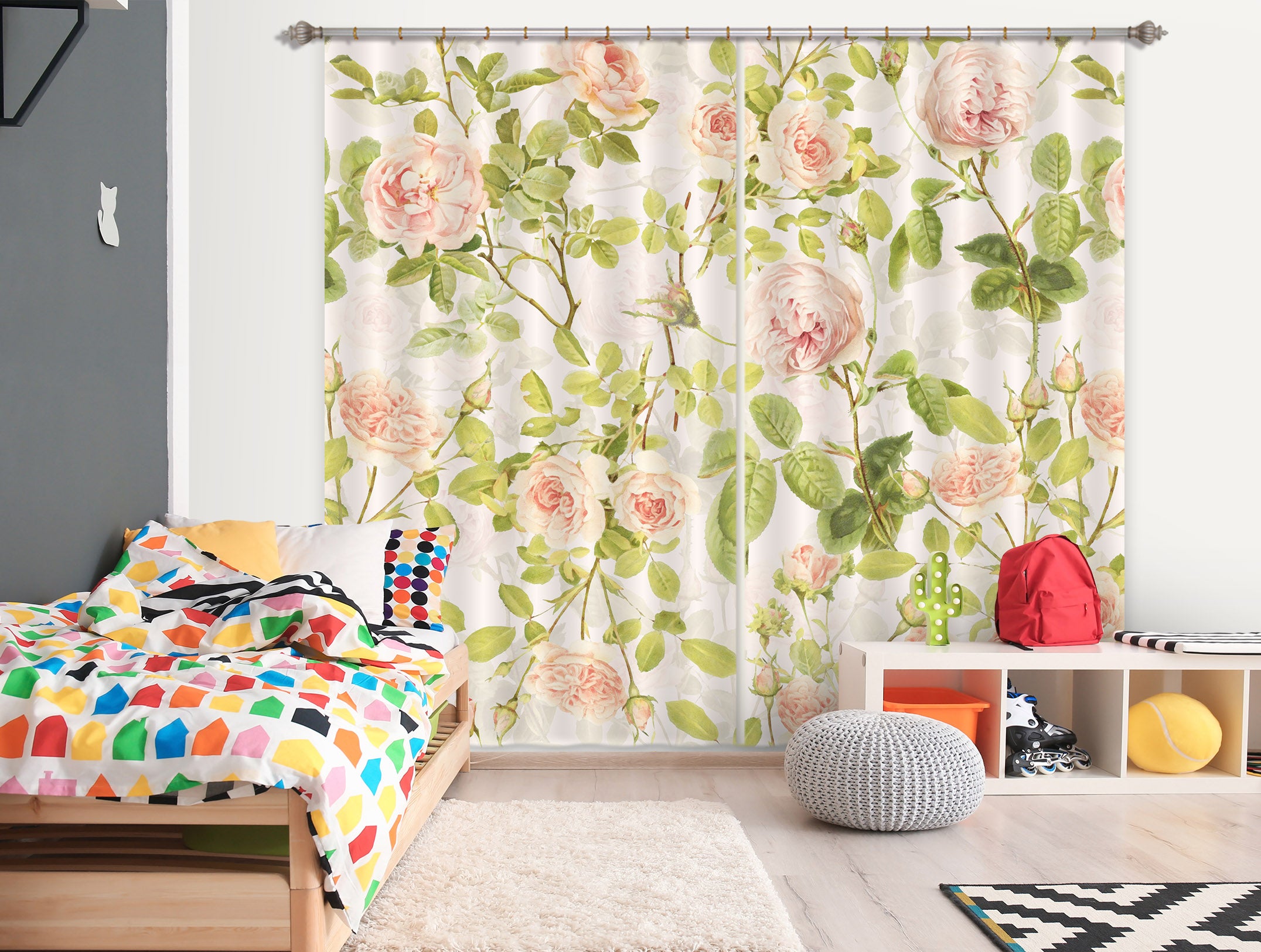 3D Summer Flowers 132 Uta Naumann Curtain Curtains Drapes