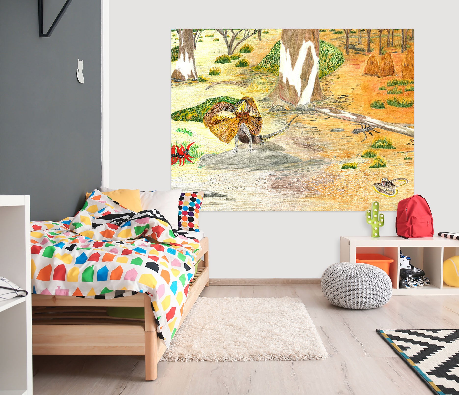 3D Desert Bird 019 Michael Sewell Wall Sticker