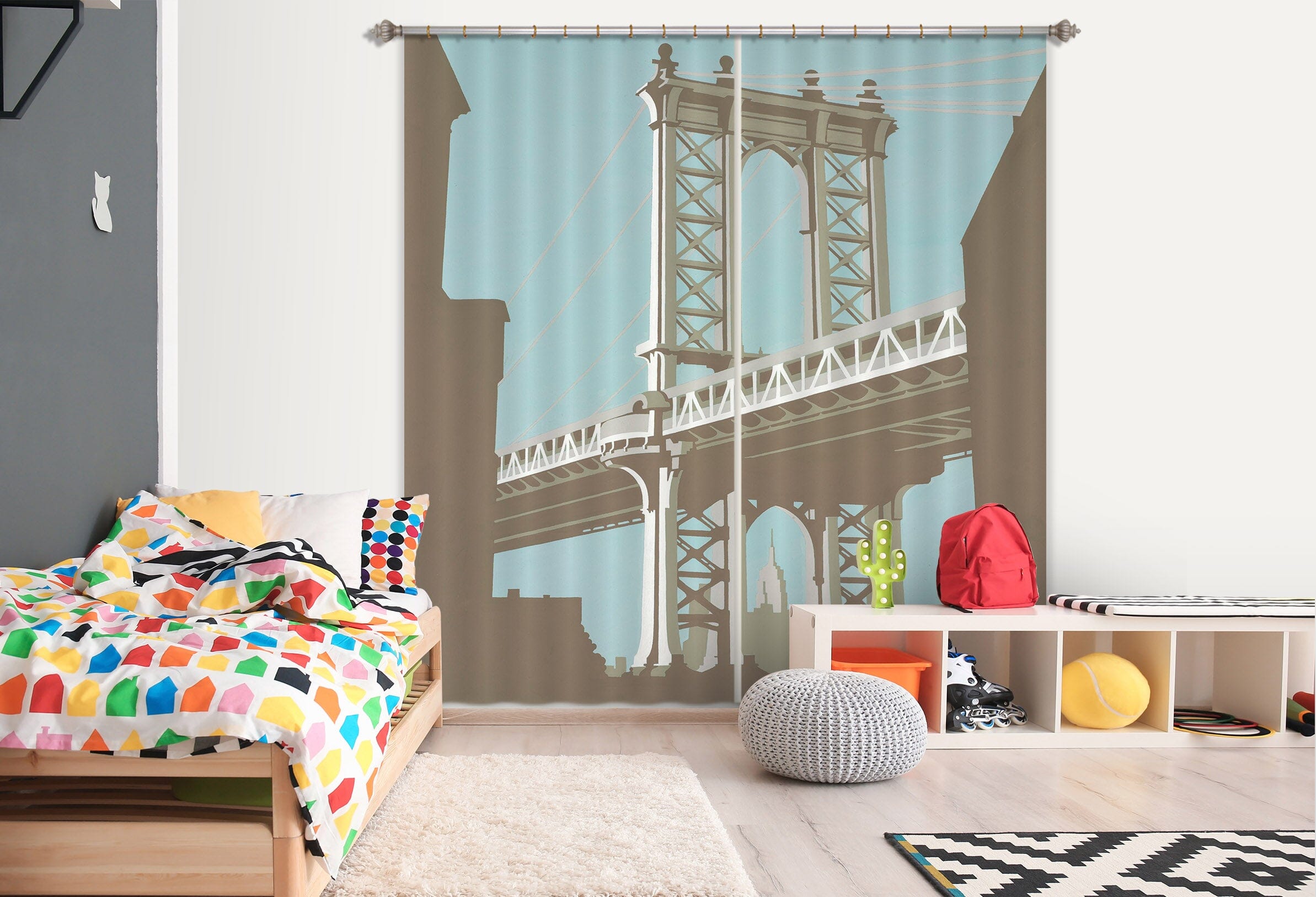 3D New York 124 Steve Read Curtain Curtains Drapes Curtains AJ Creativity Home 