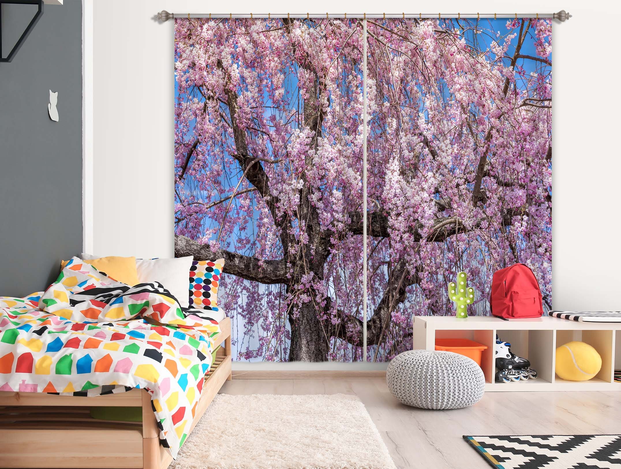 3D Peach Tree 059 Marco Carmassi Curtain Curtains Drapes Curtains AJ Creativity Home 