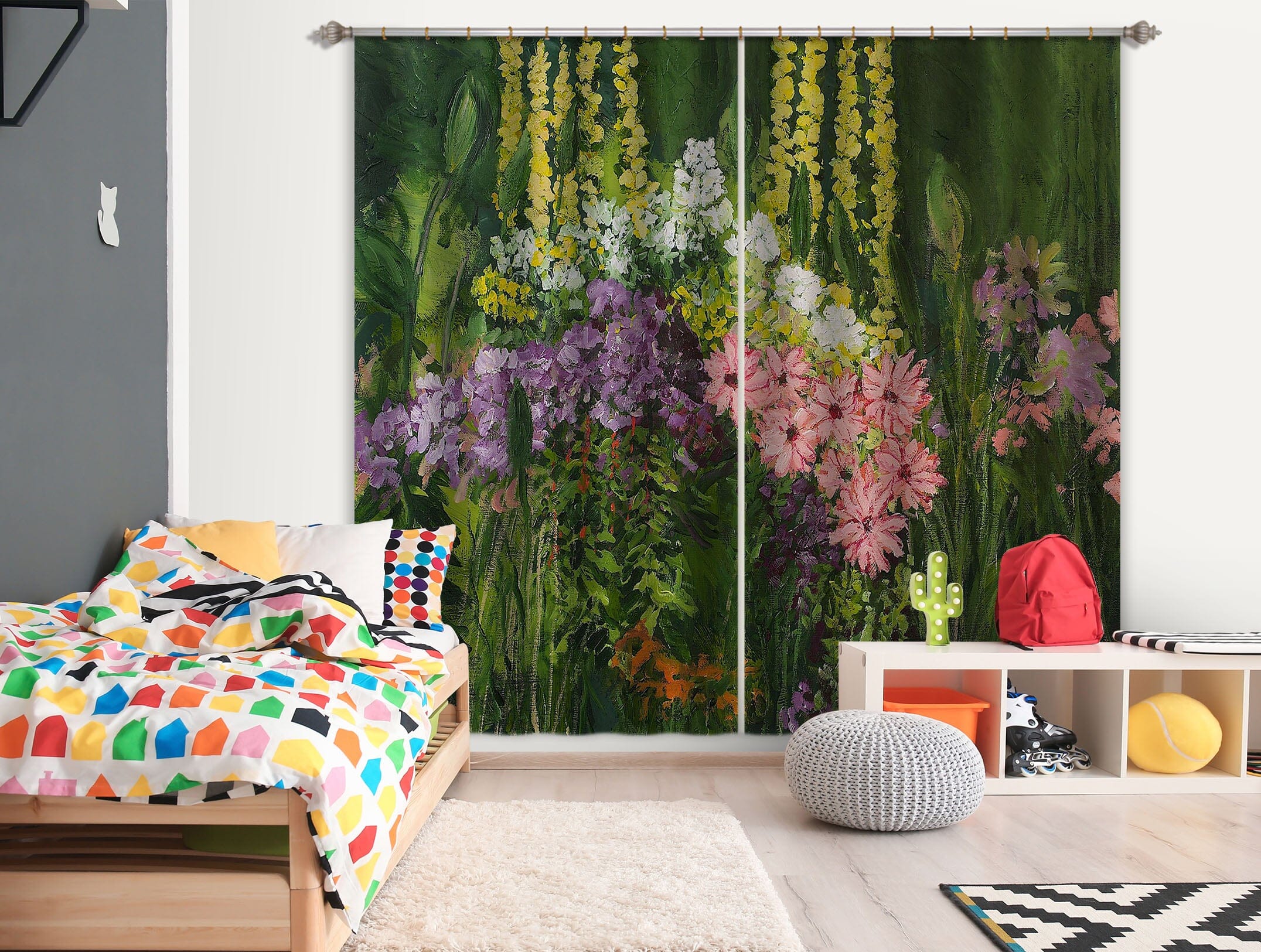 3D Flower Dance 160 Allan P. Friedlander Curtain Curtains Drapes Curtains AJ Creativity Home 