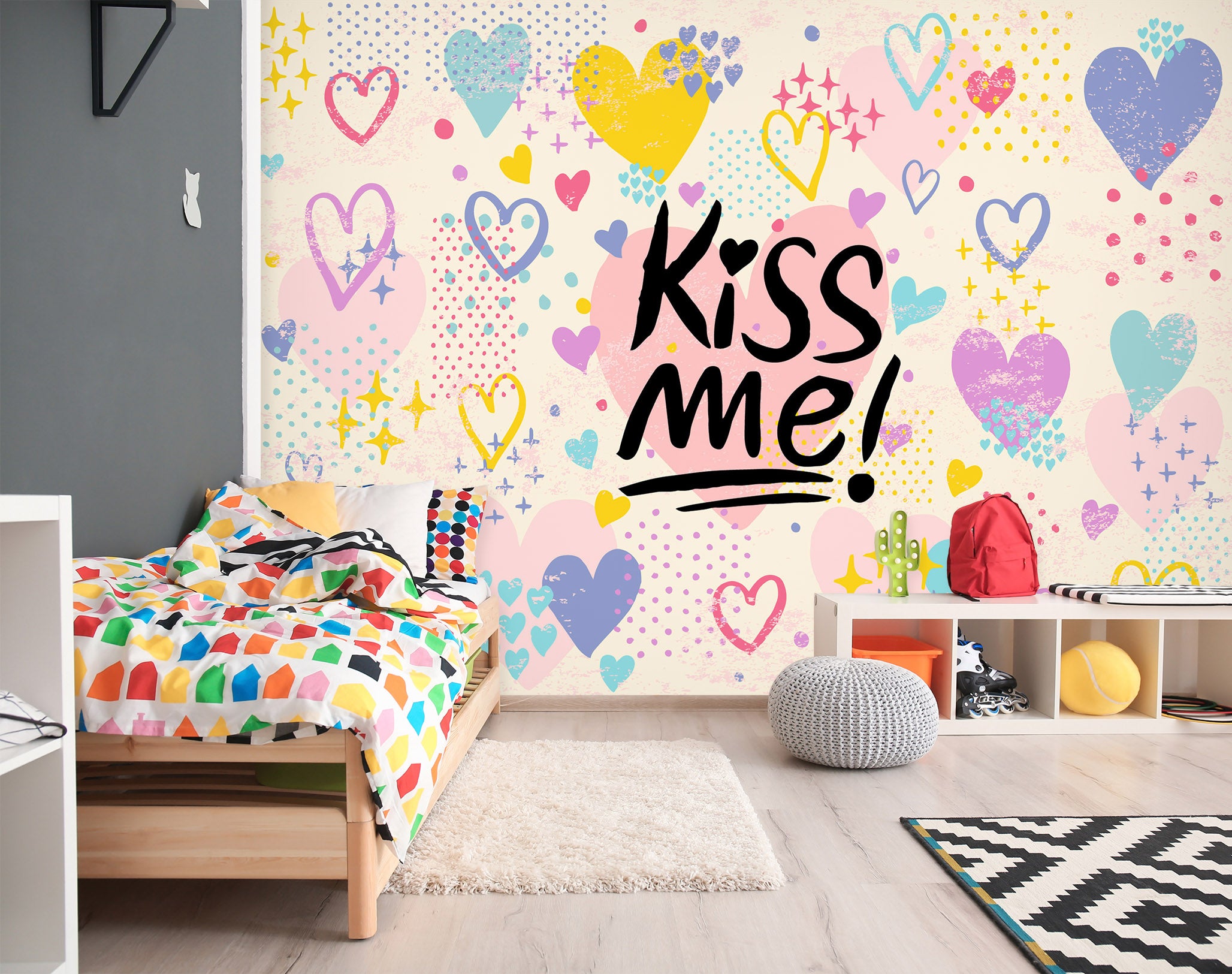 3D Color Heart 58078 Wall Murals