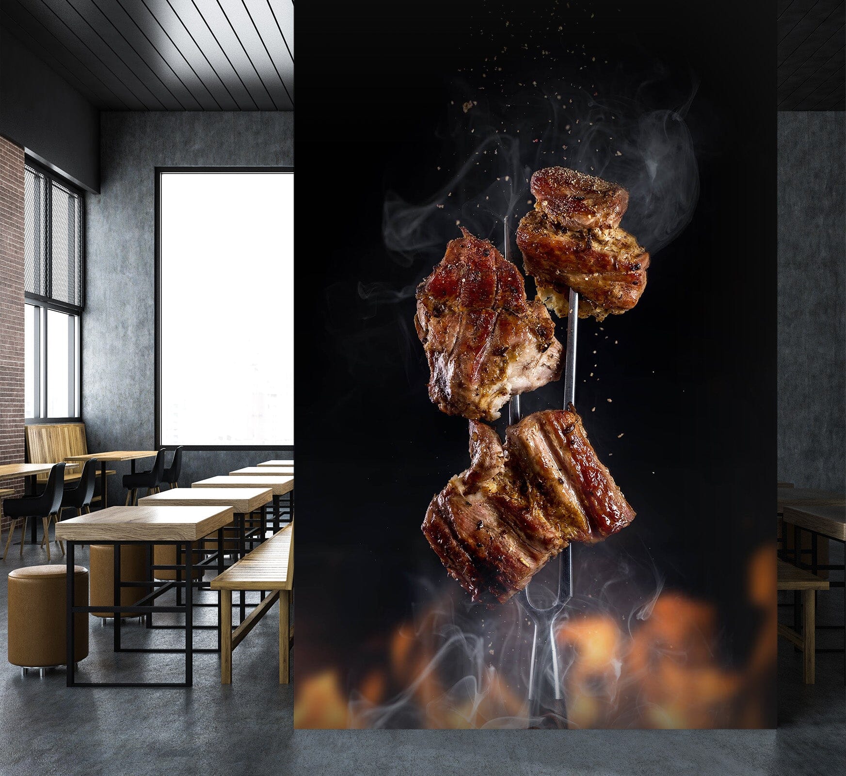 3D Charcoal Roast Beef 865 Wall Murals Wallpaper AJ Wallpaper 2 