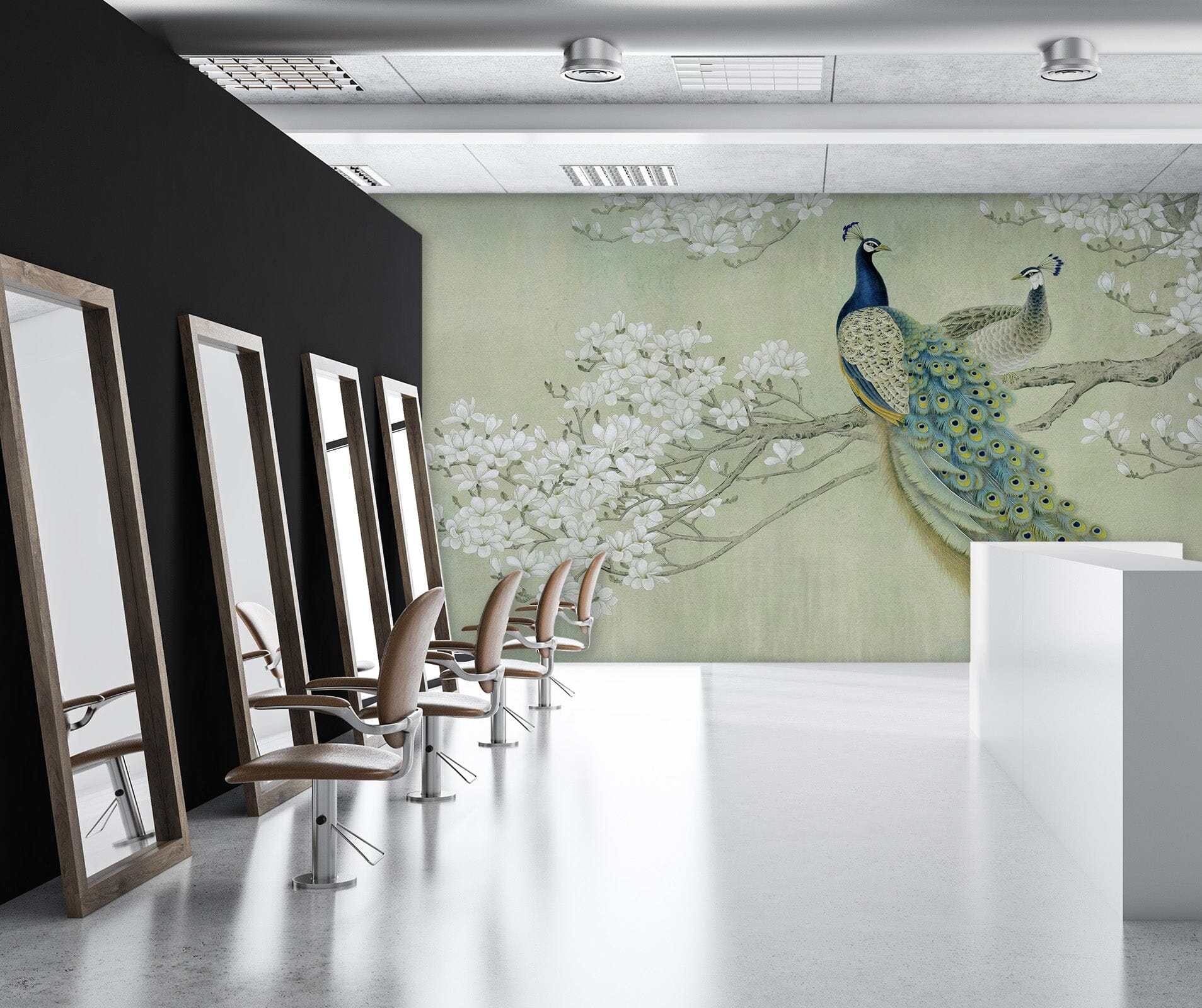 3D Peacock Flowers 398 Wall Murals Wallpaper AJ Wallpaper 2 