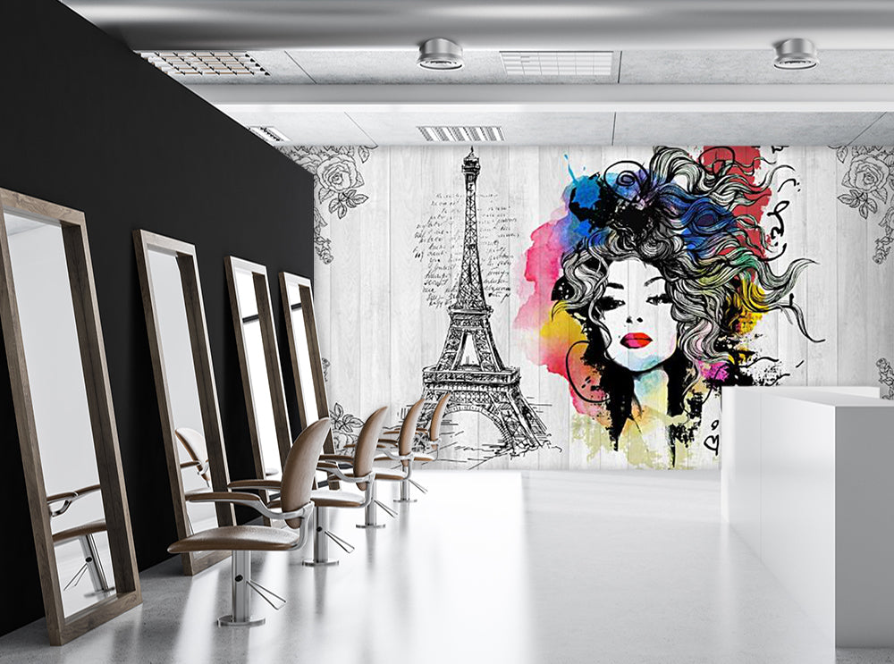 3D Tower Girl 1545 Wall Murals