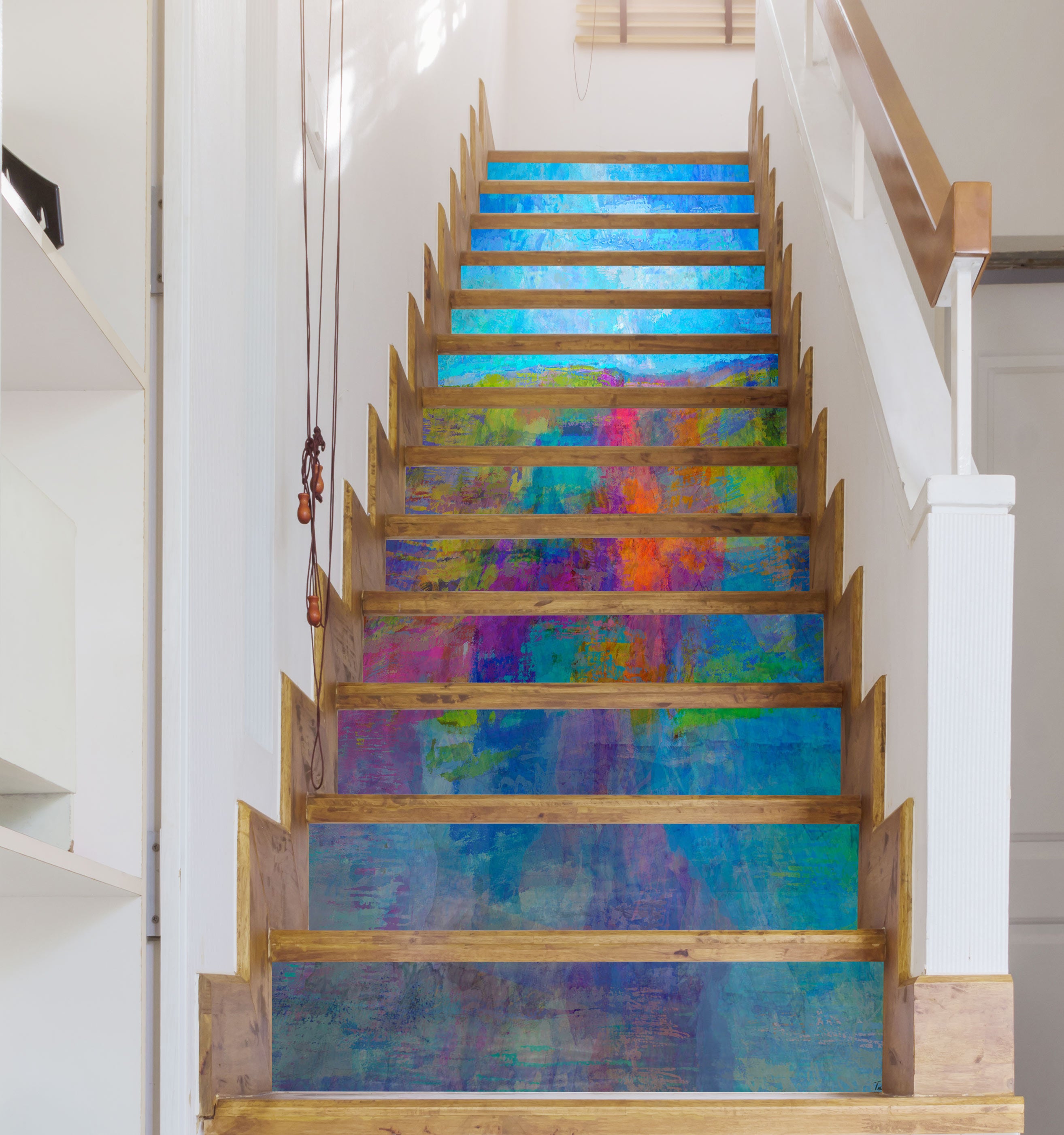 3D Colorful Pattern Painting 9465 Michael Tienhaara Stair Risers