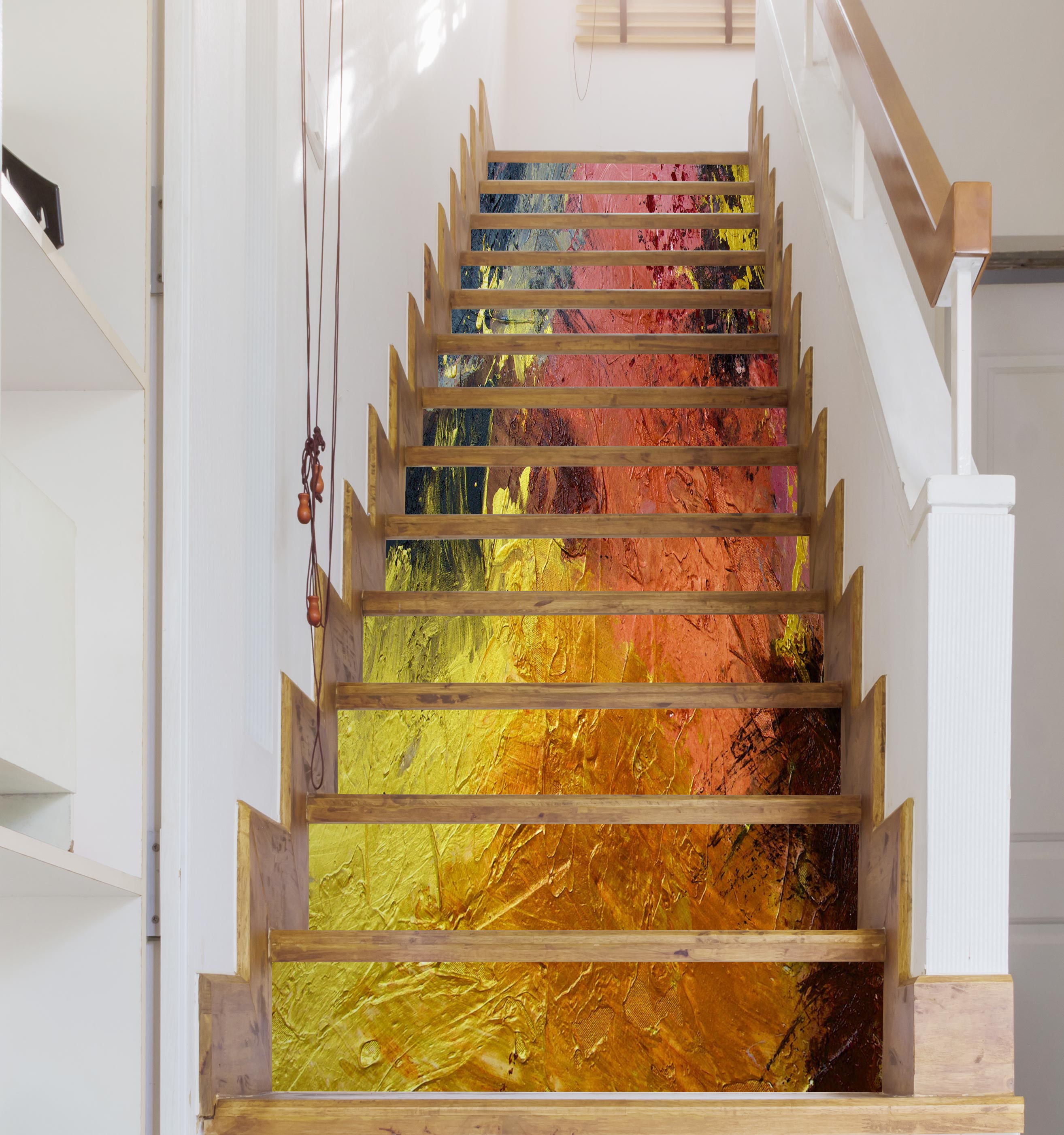 3D Golden Oil Painting 9043 Allan P. Friedlander Stair Risers