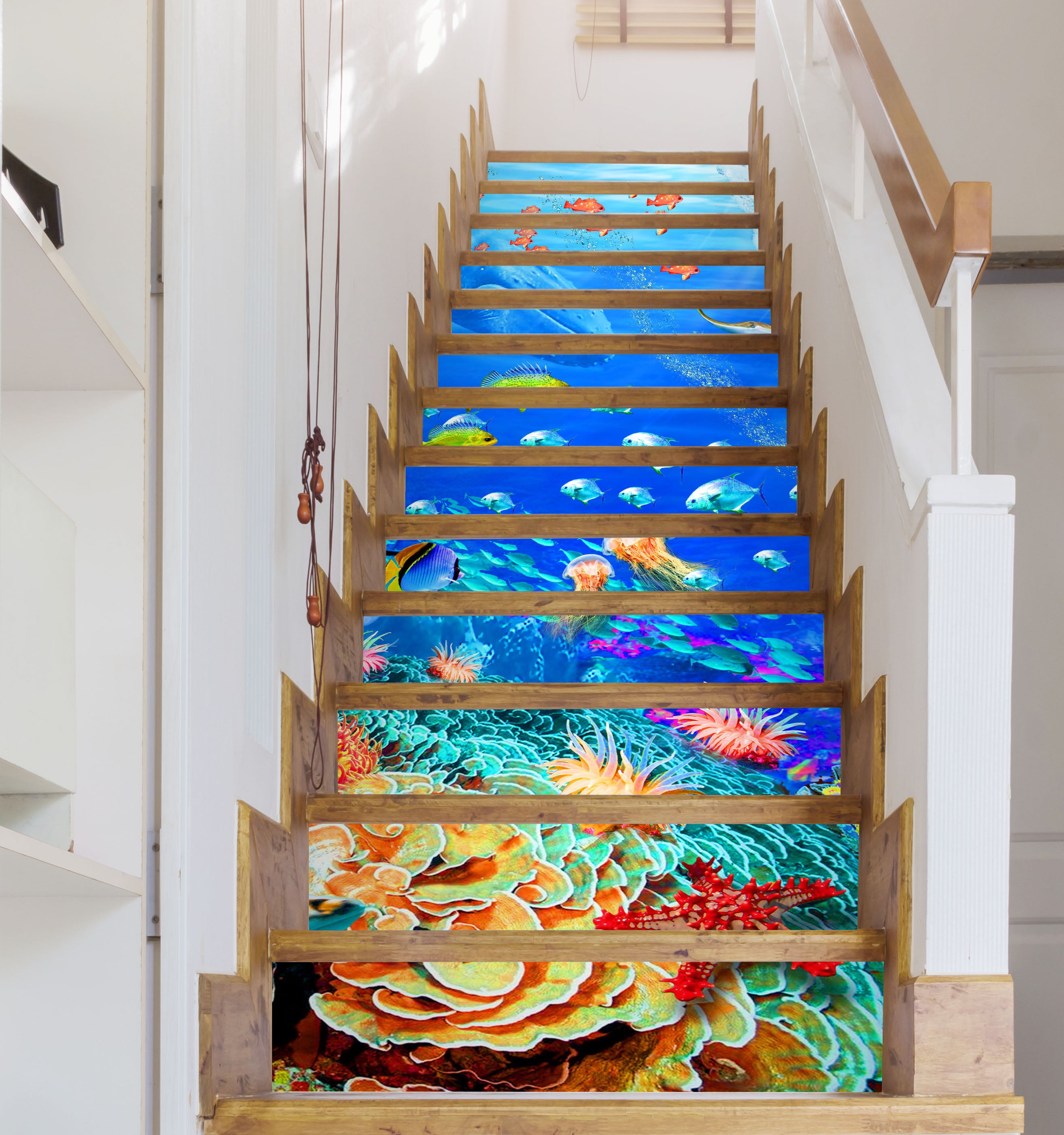 3D Coral Ocean Fish 96186 Adrian Chesterman Stair Risers