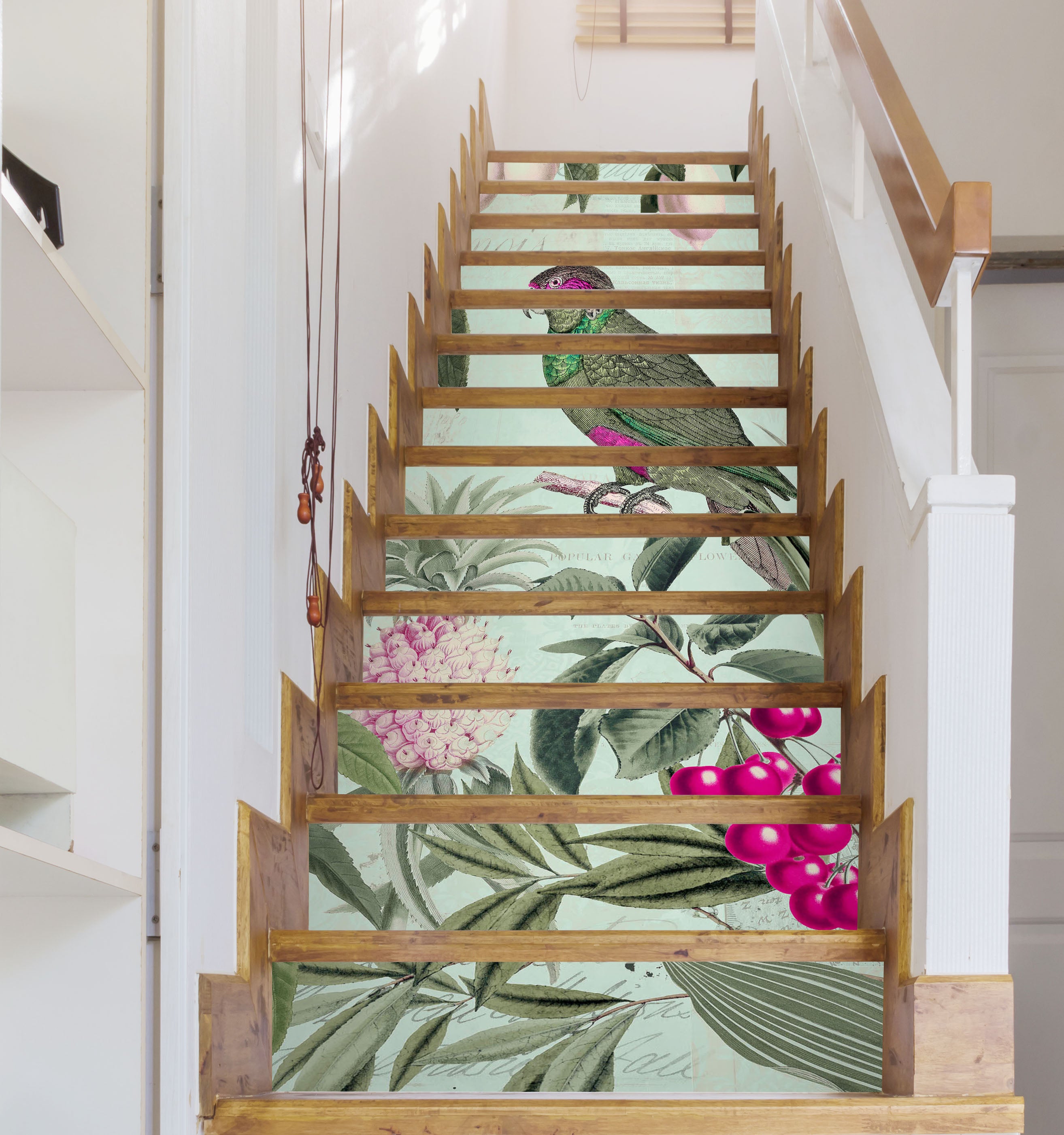 3D Pineapple Cherry Bird 109210 Andrea Haase Stair Risers