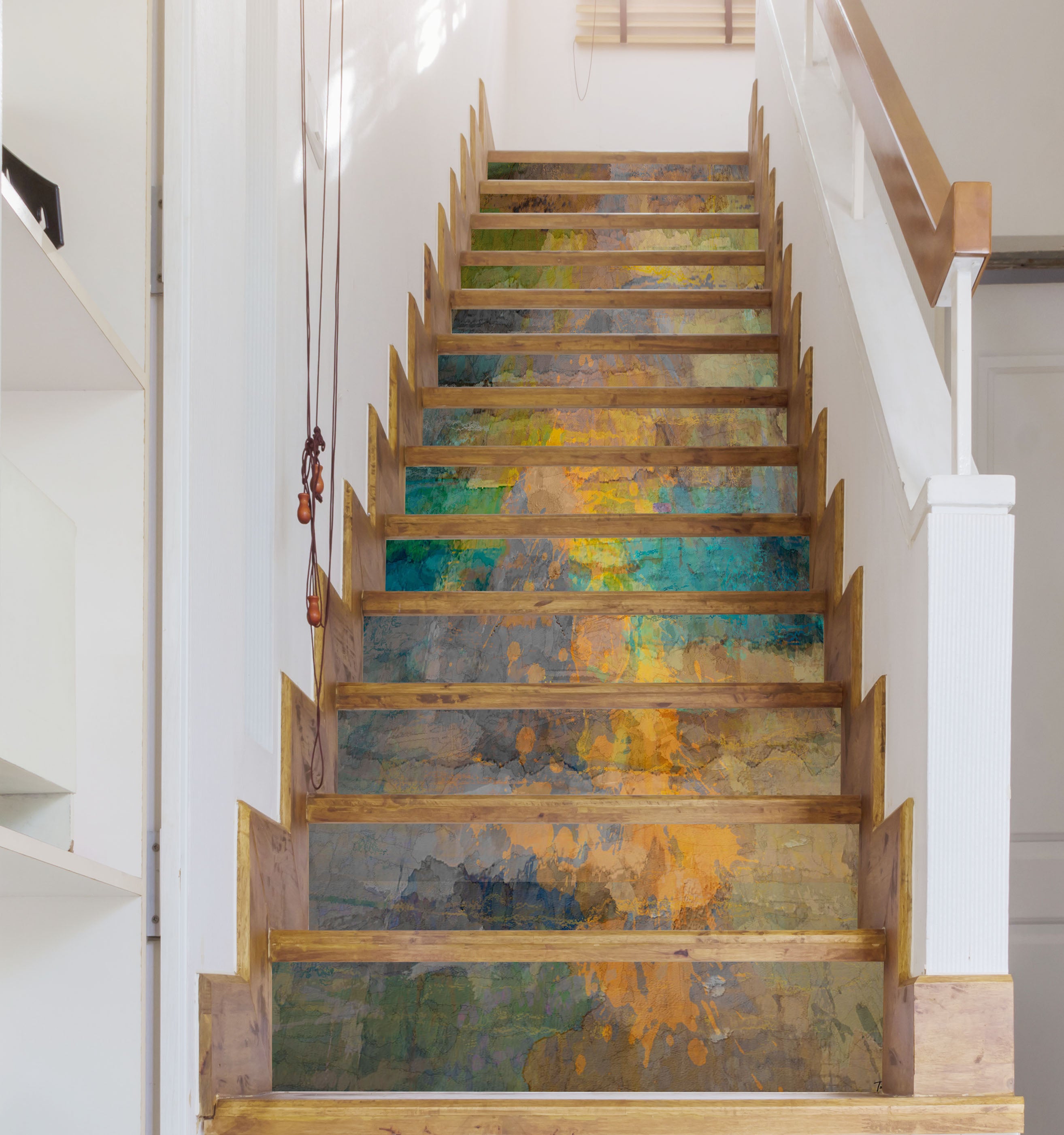 3D Yellow Green Pigment Texture 104204 Michael Tienhaara Stair Risers