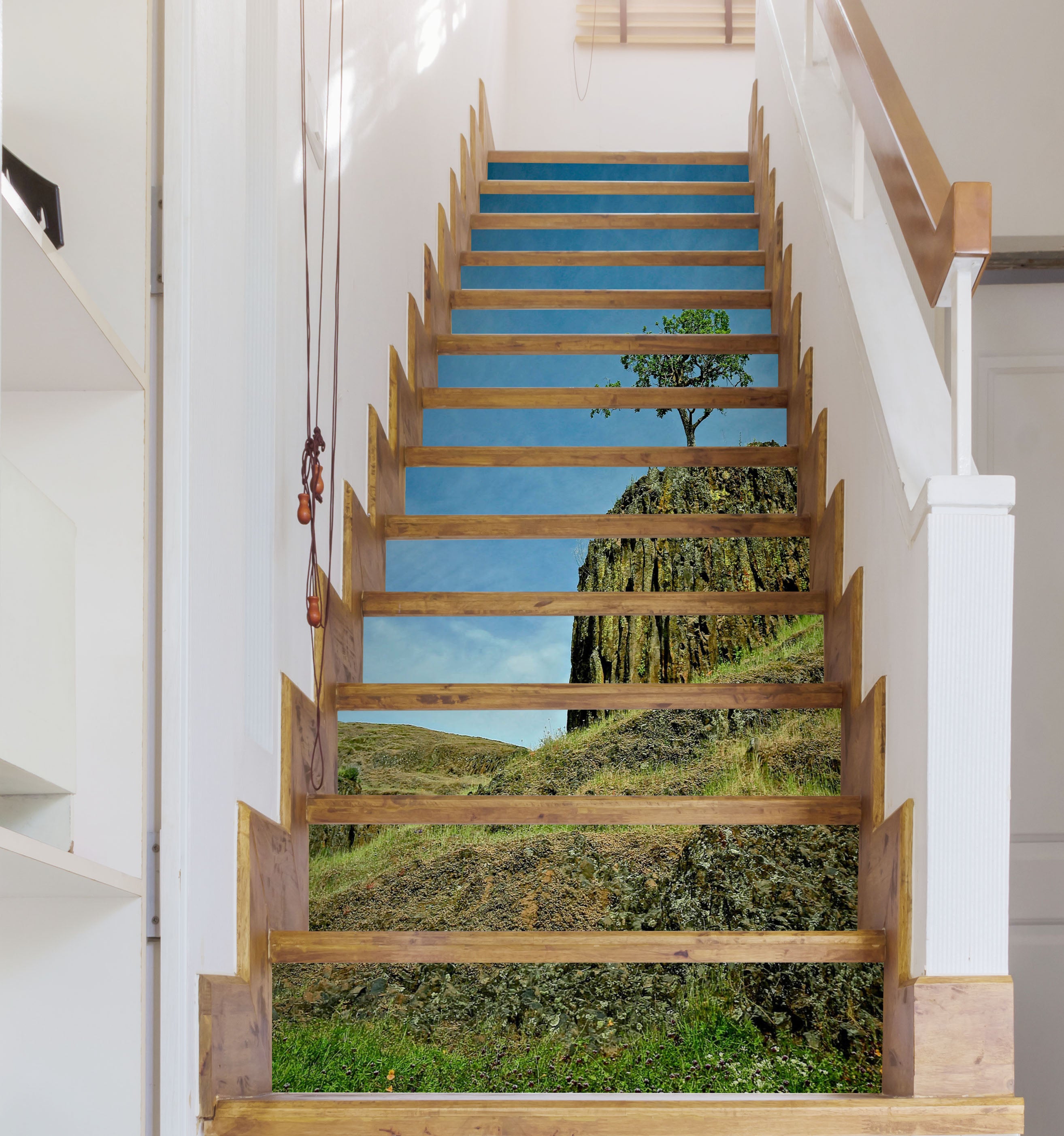 3D Grass Hillside Stone 94137 Kathy Barefield Stair Risers