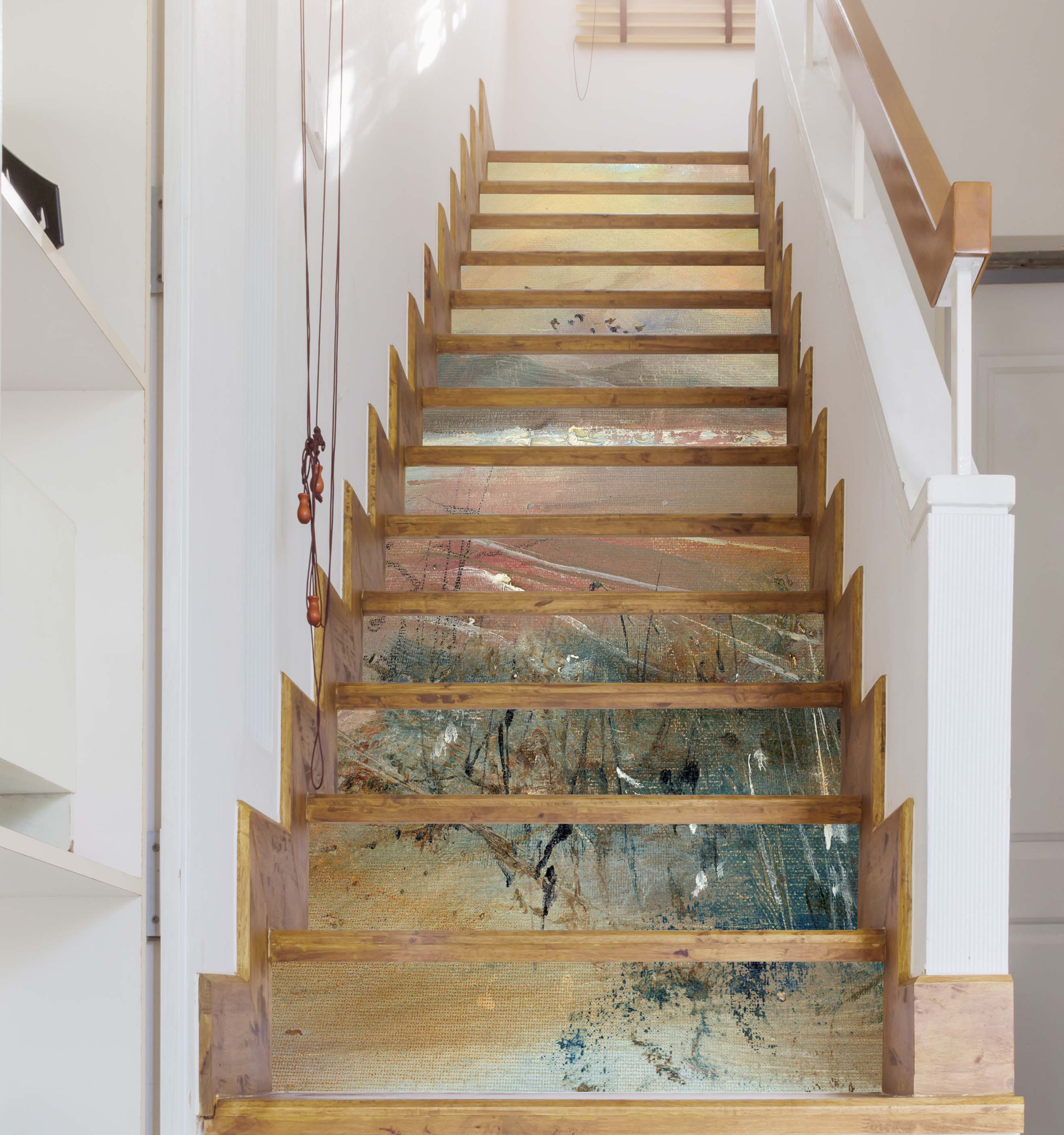 3D Mountain Beach Texture Painting 9803 Anne Farrall Doyle Stair Risers