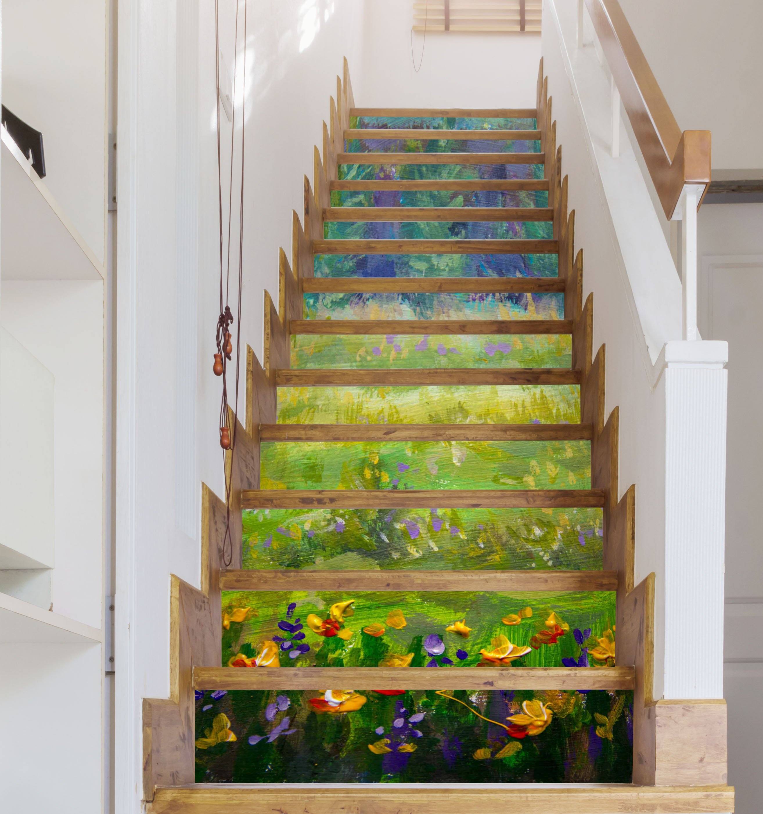 3D Oil Paiting Field 347 Stair Risers Wallpaper AJ Wallpaper 