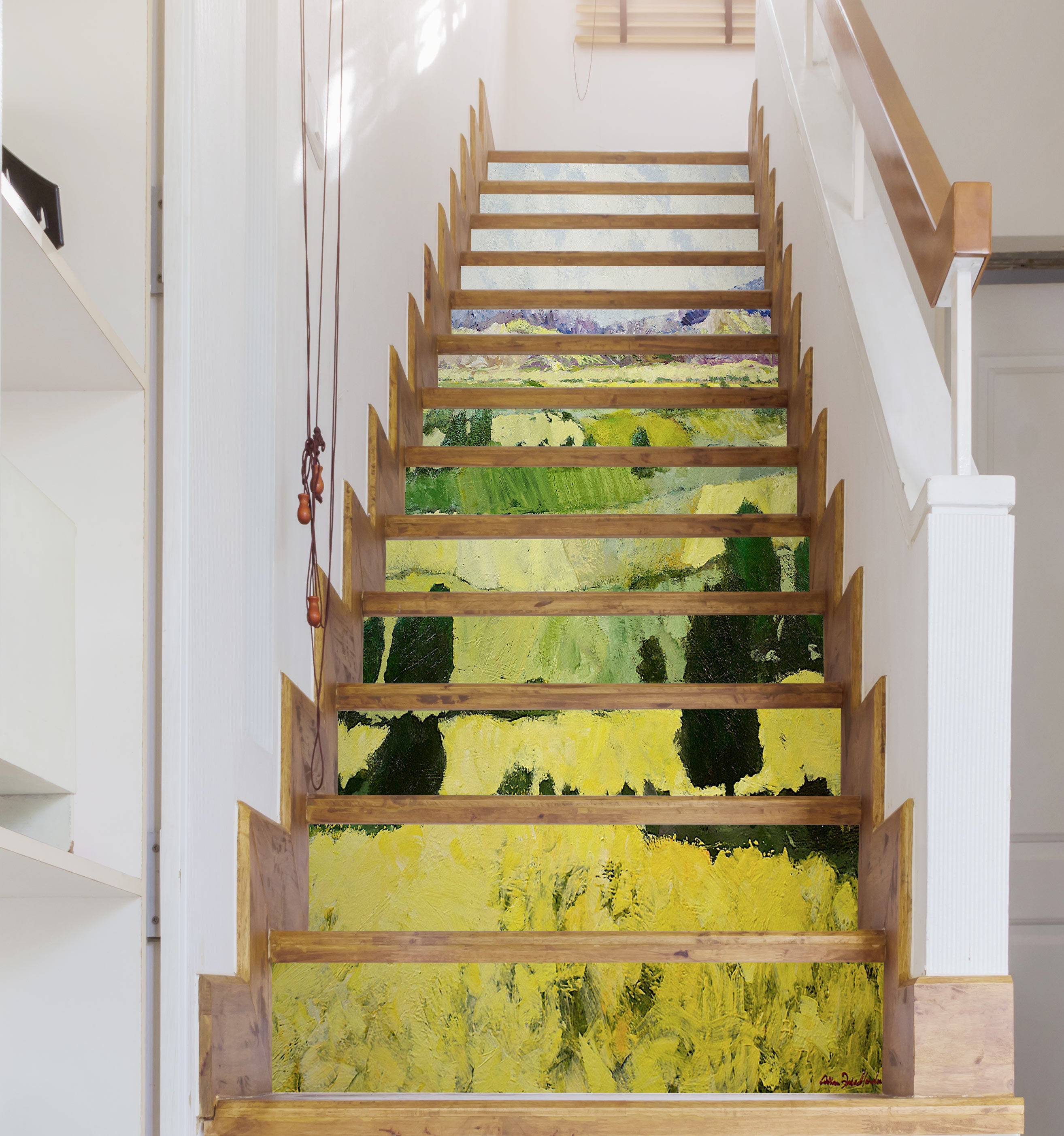 3D Yellow-Green Fields 89140 Allan P. Friedlander Stair Risers