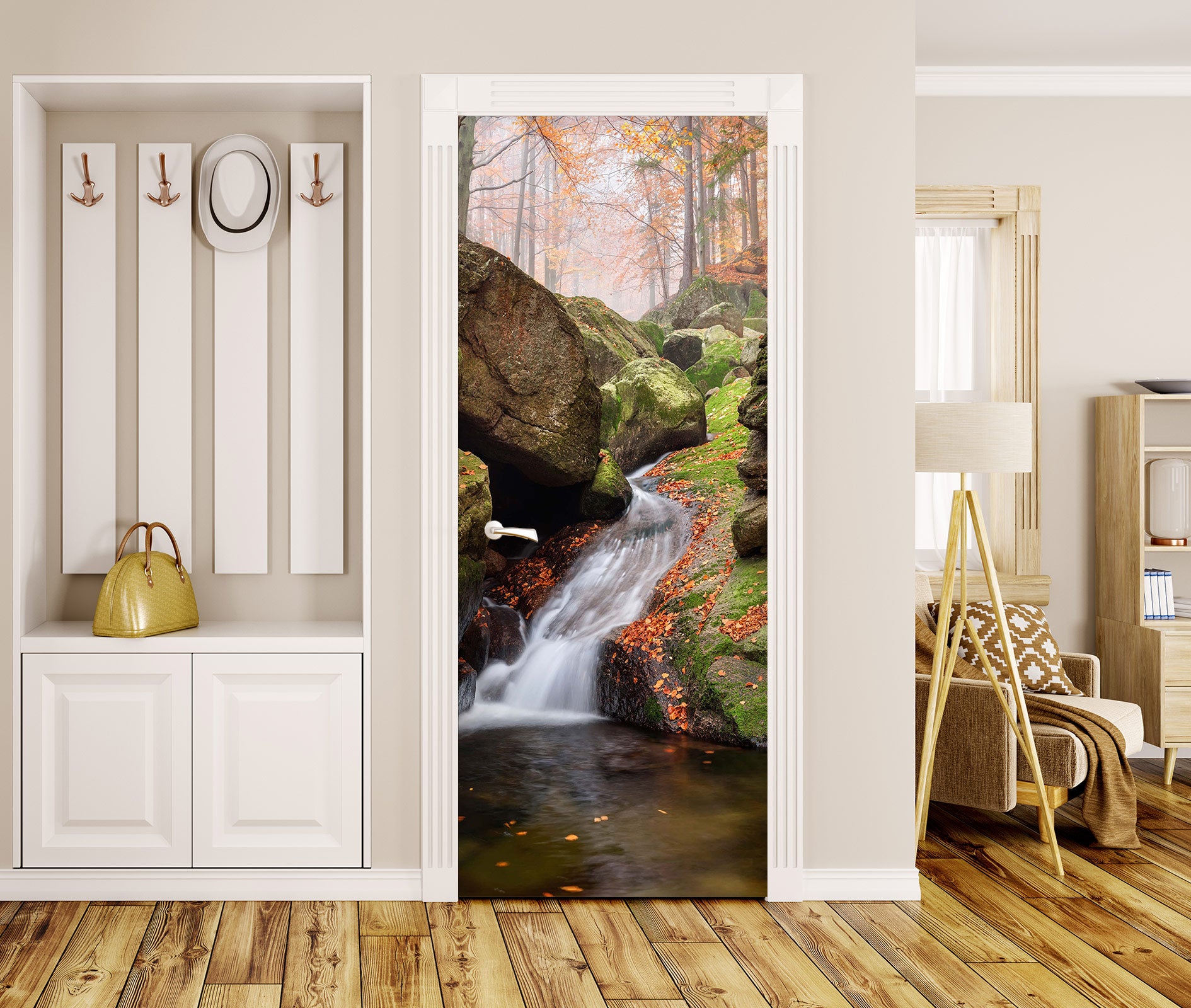 3D Stone Water 23200 Door Mural