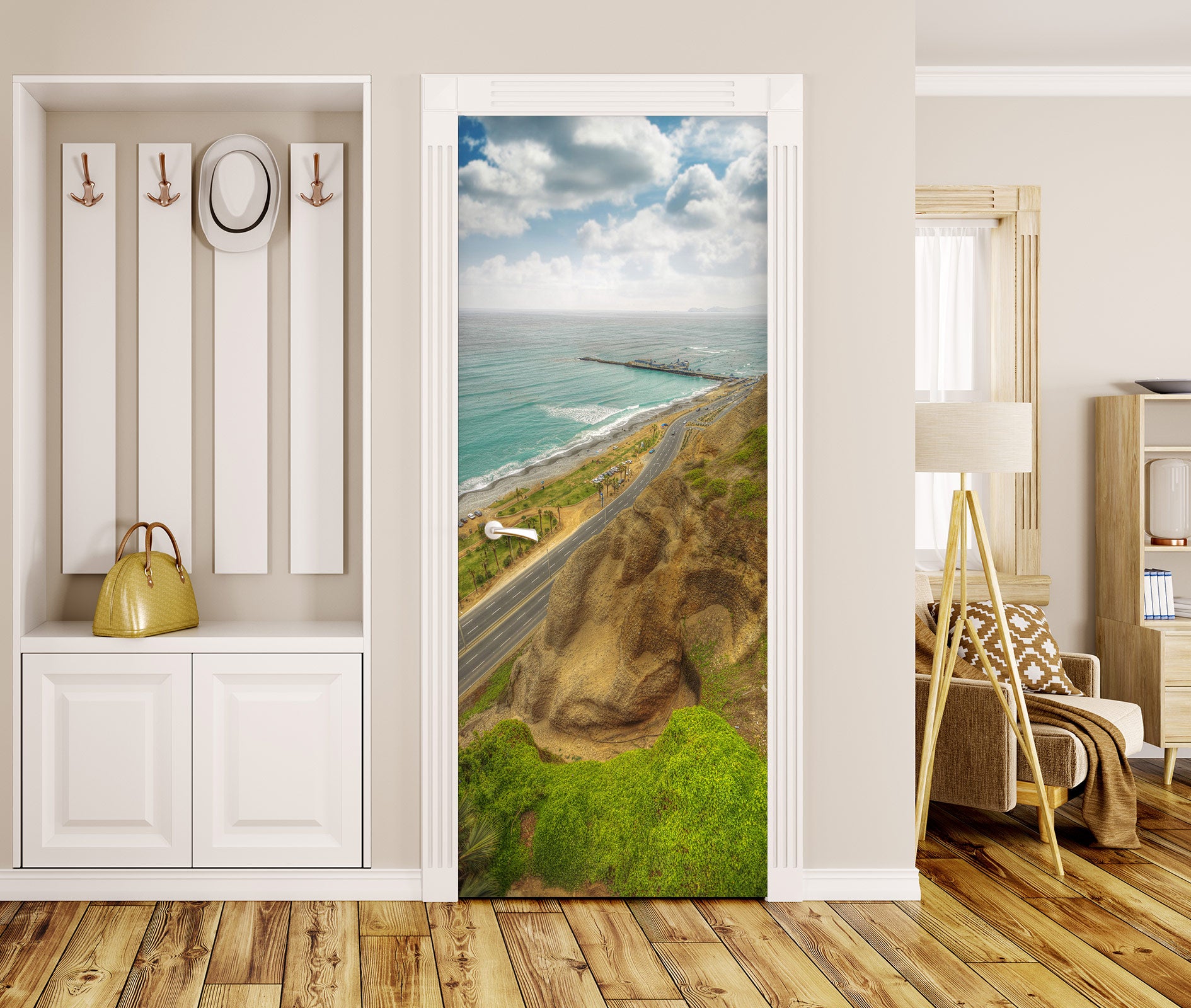 3D Mountain Road 23124 Door Mural