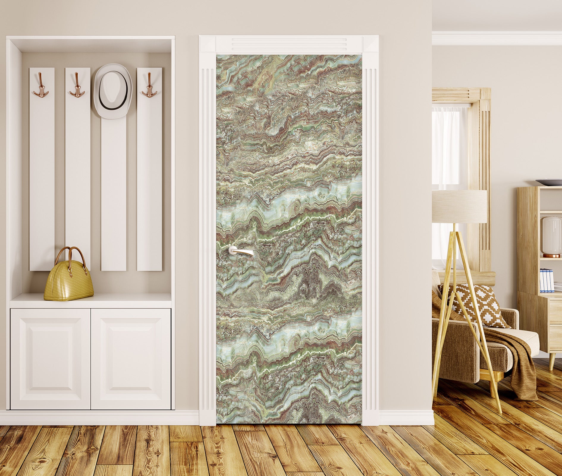 3D Marble 21186 Door Mural