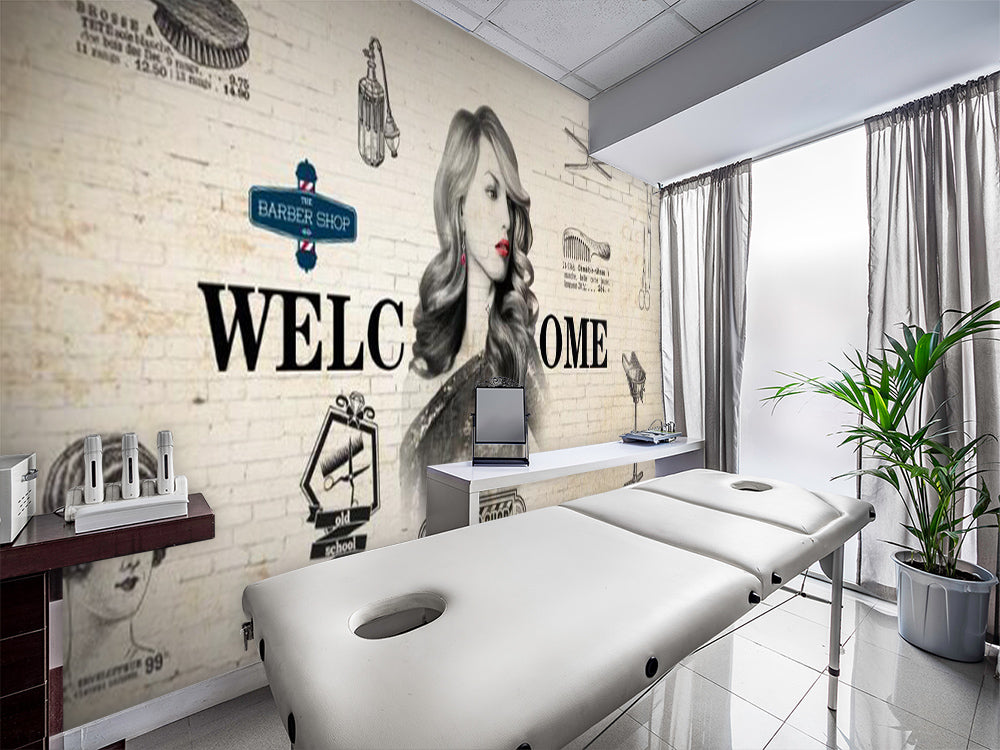 3D Girl Hair Stylist 1538 Wall Murals