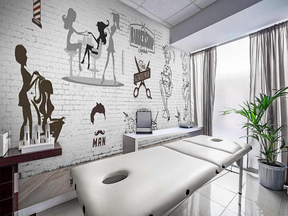 3D Barbershop 1504 Wall Murals