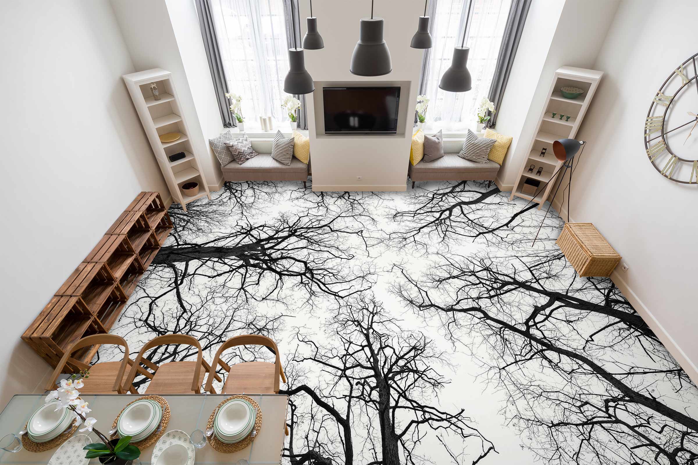 3D Trees 9855 Assaf Frank Floor Mural