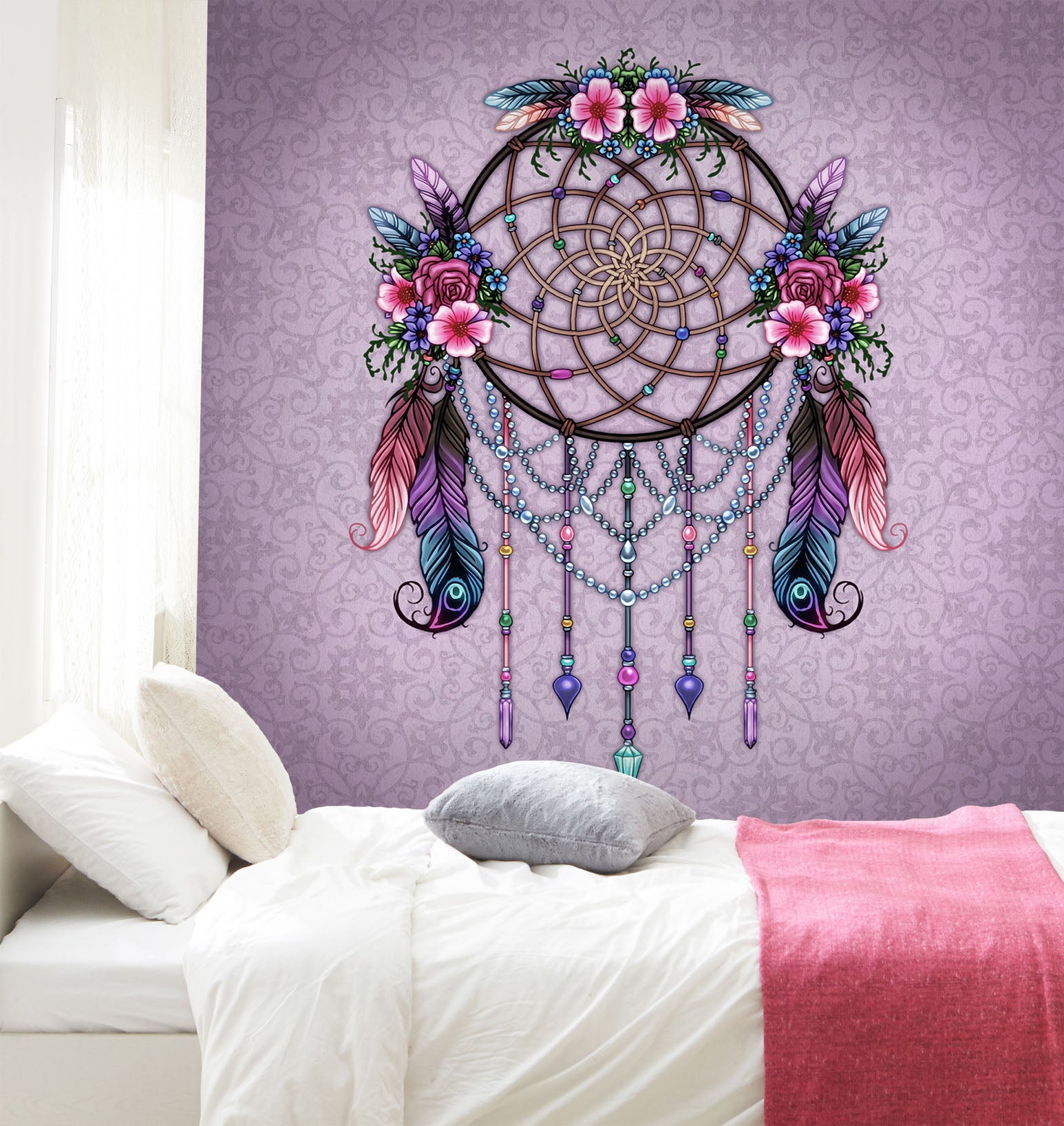 3D Feather Wind Chime 8758 Brigid Ashwood Wall Mural Wall Murals