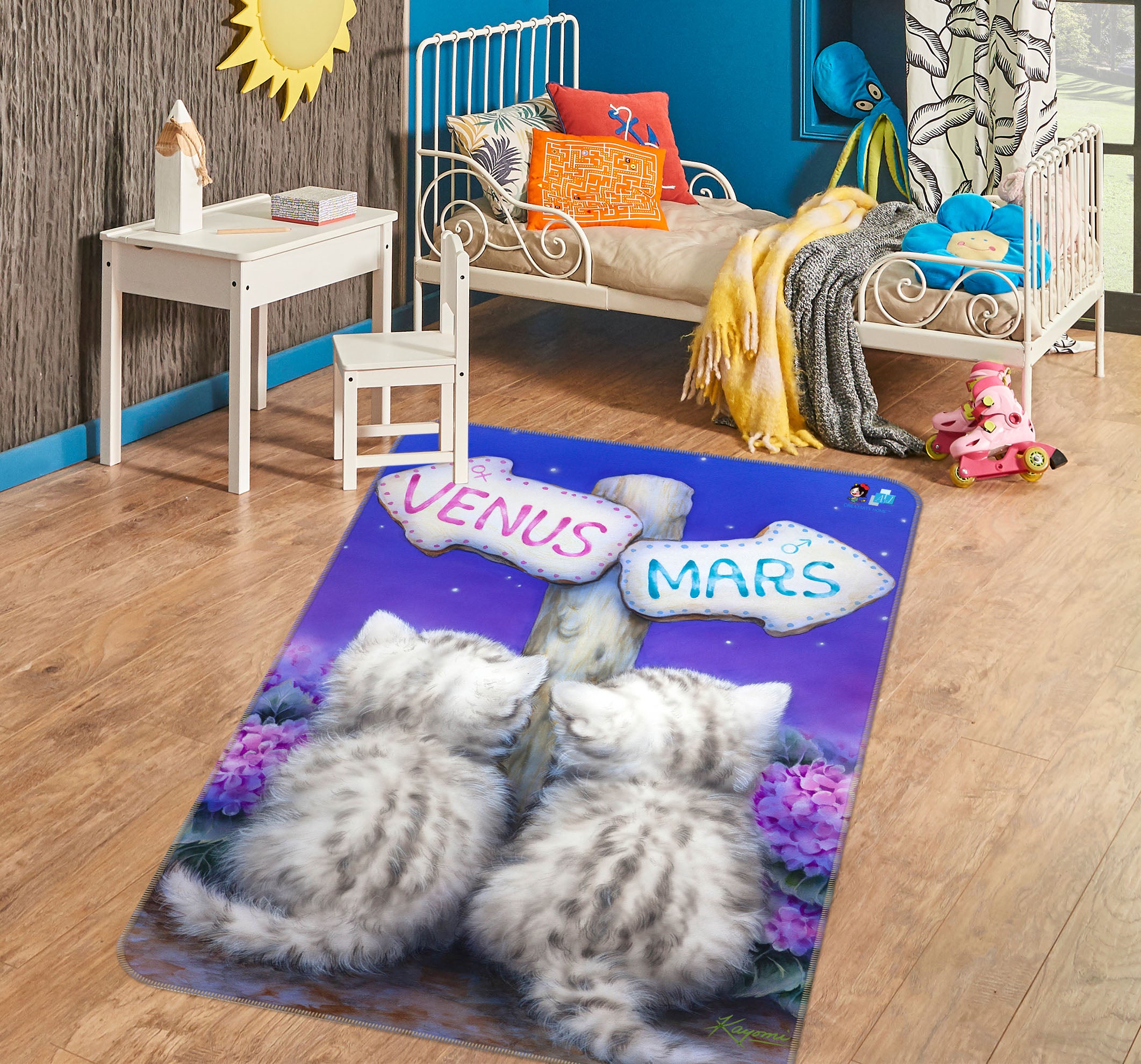 3D Cute Kitten 5699 Kayomi Harai Rug Non Slip Rug Mat