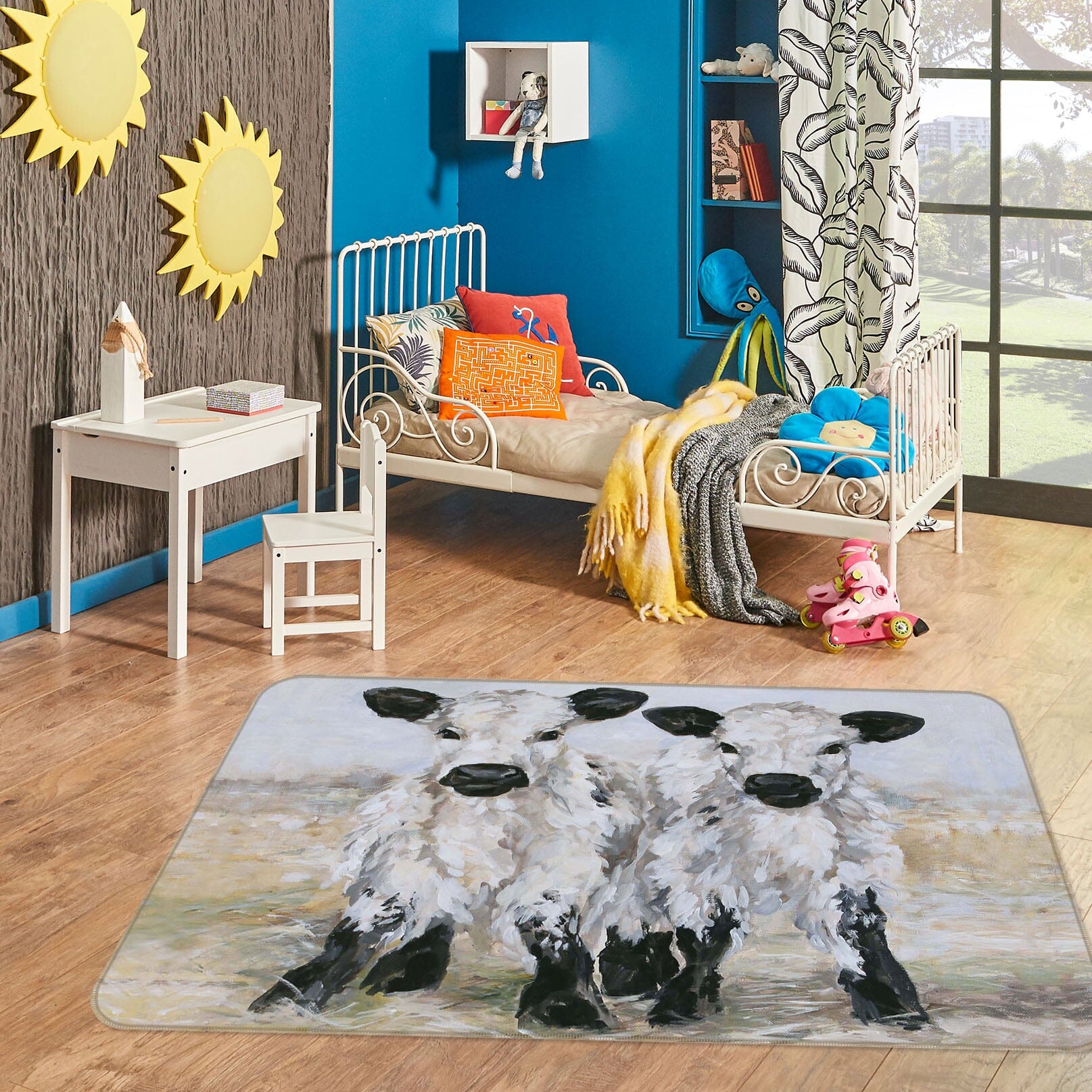 3D Small Cow 1004 Debi Coules Rug Non Slip Rug Mat Mat AJ Creativity Home 