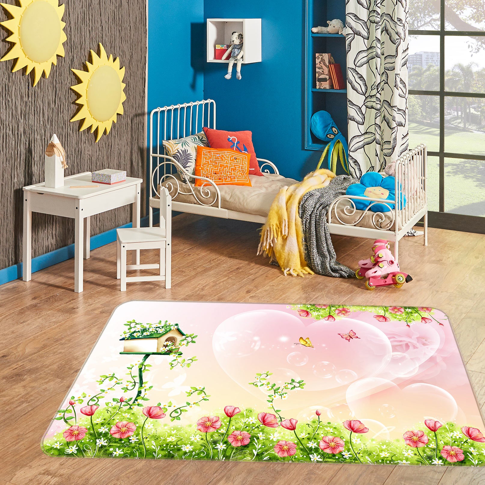 3D Flower Bush 77232 Non Slip Rug Mat