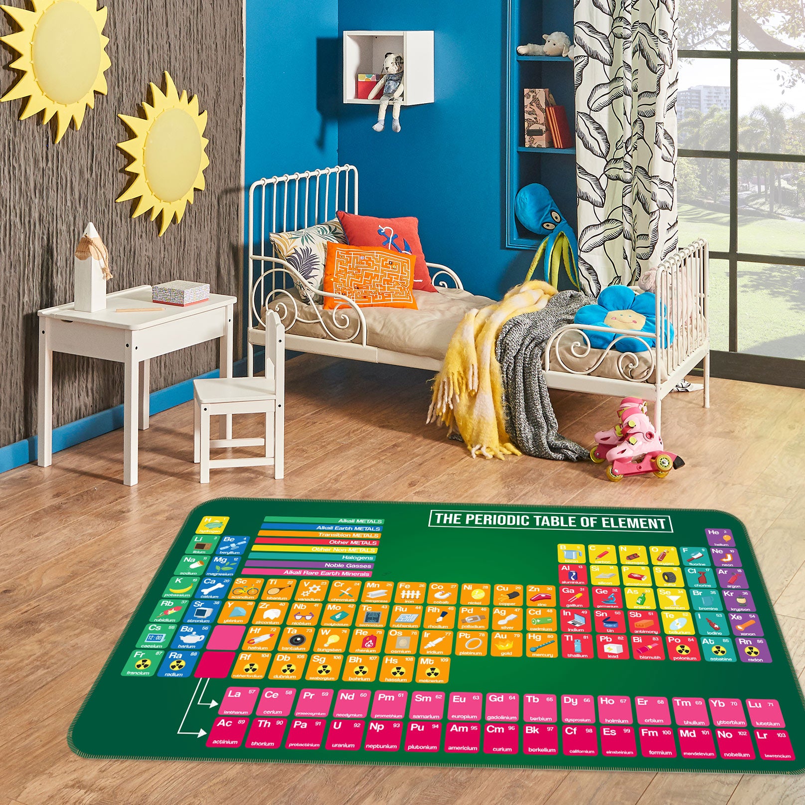 3D Chemistry Table 77190 Non Slip Rug Mat