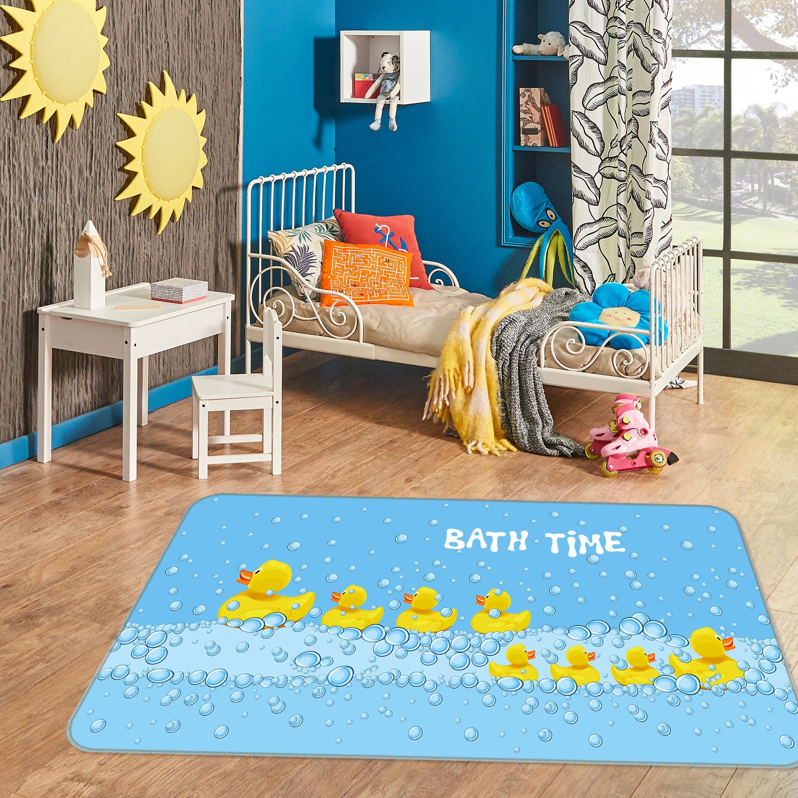 3D Little Yellow Duck 77201 Non Slip Rug Mat