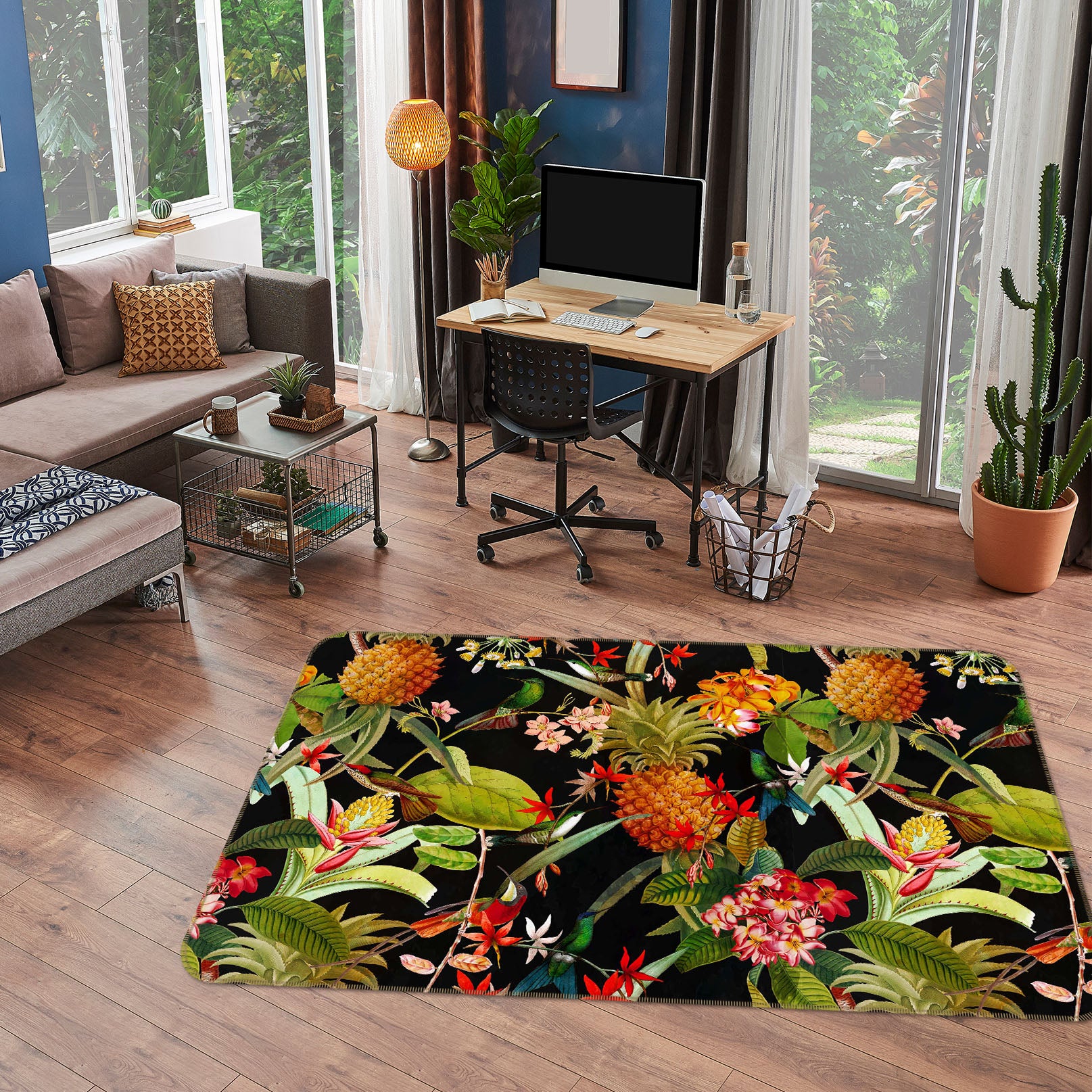 3D Bright Flowers 153 Uta Naumann Rug Non Slip Rug Mat