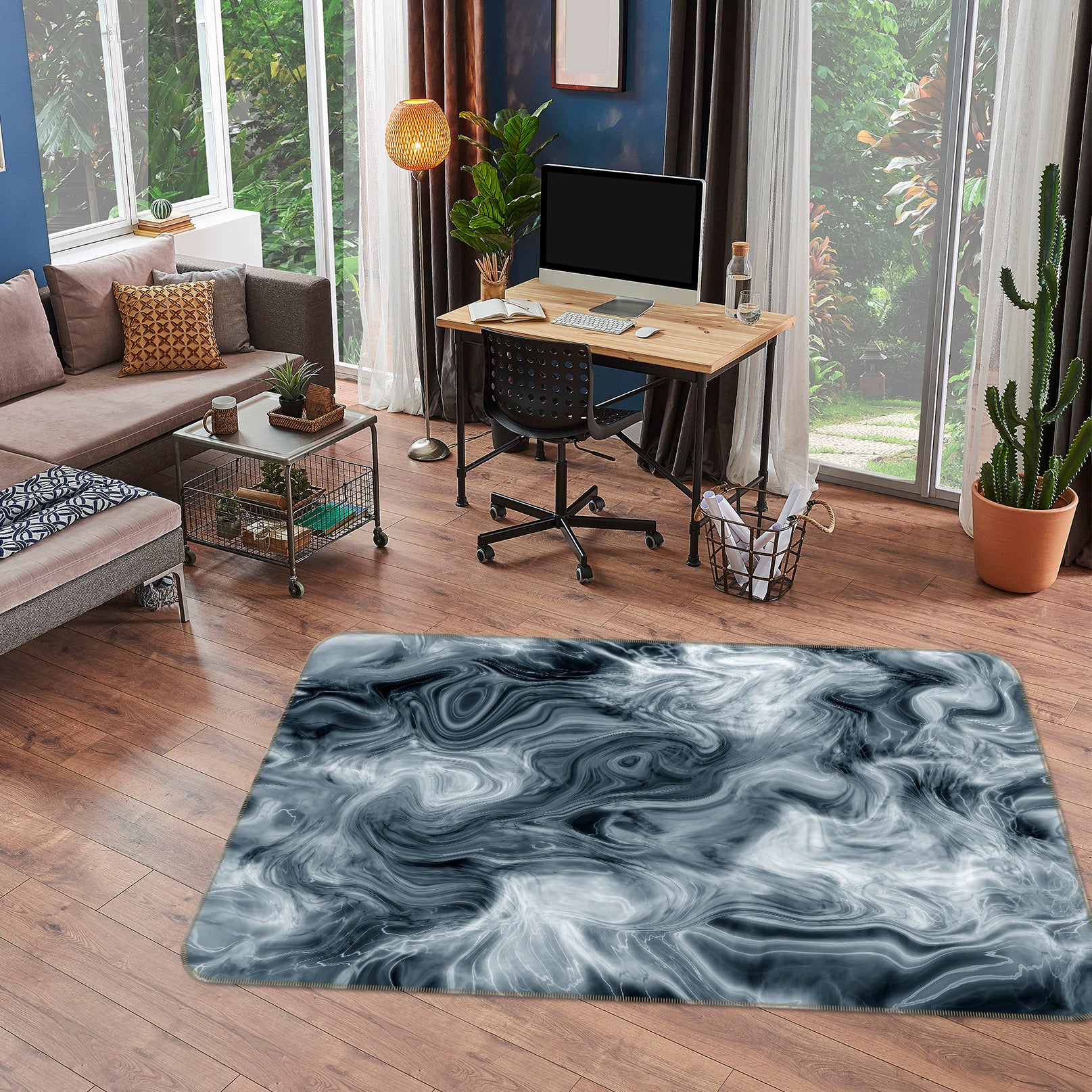 3D Marbling 25212 Non Slip Rug Mat