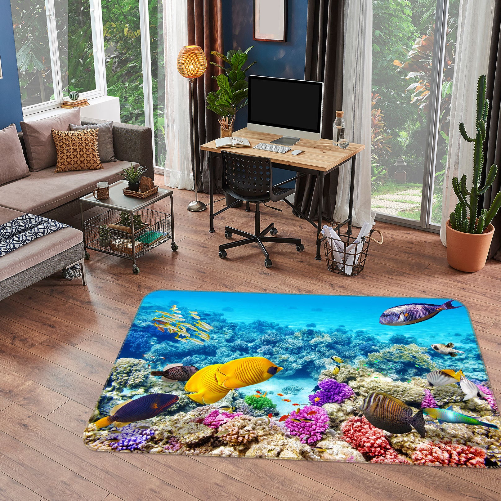 3D Marine Fish Coral 38161 Animal Non Slip Rug Mat