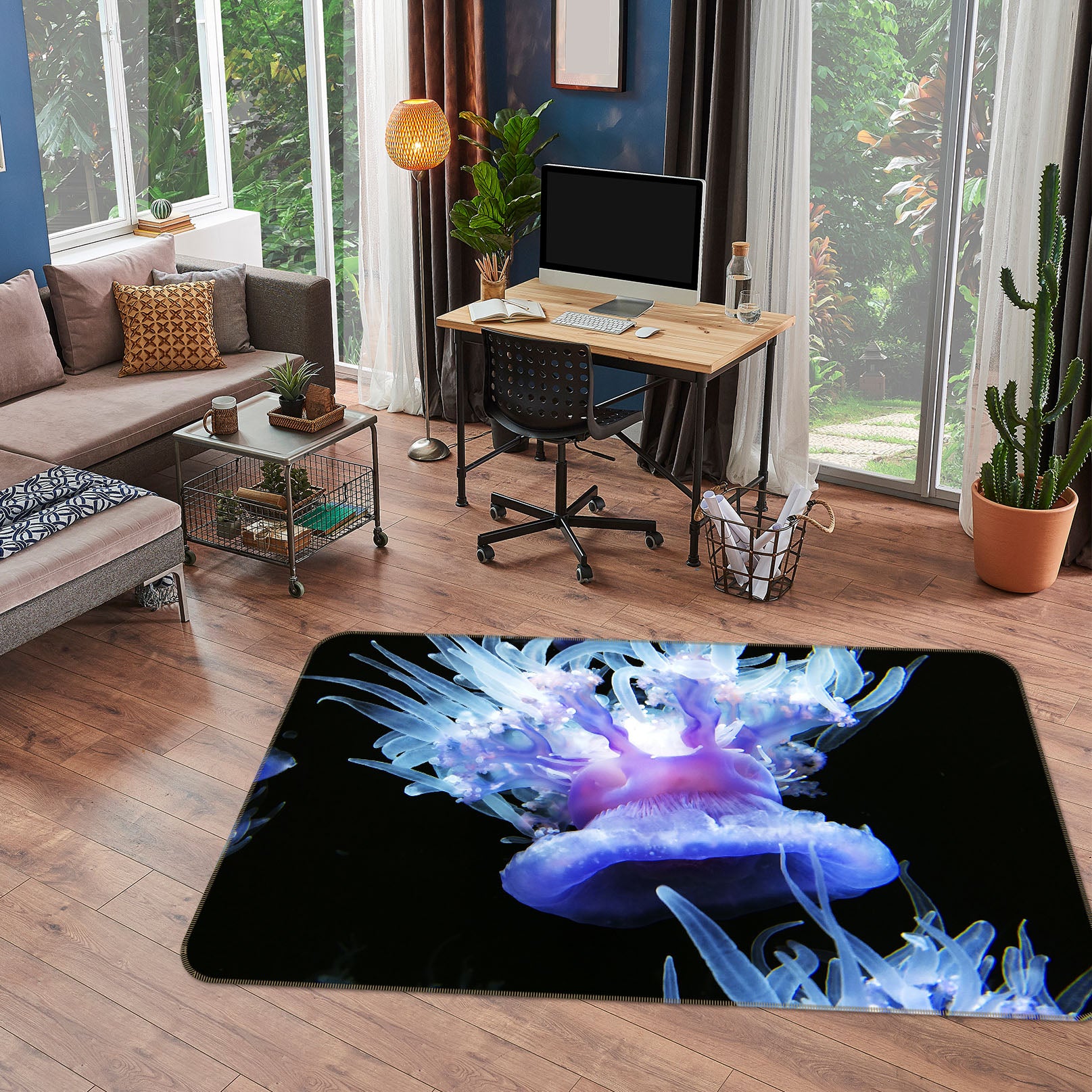 3D Jellyfish 38139 Animal Non Slip Rug Mat