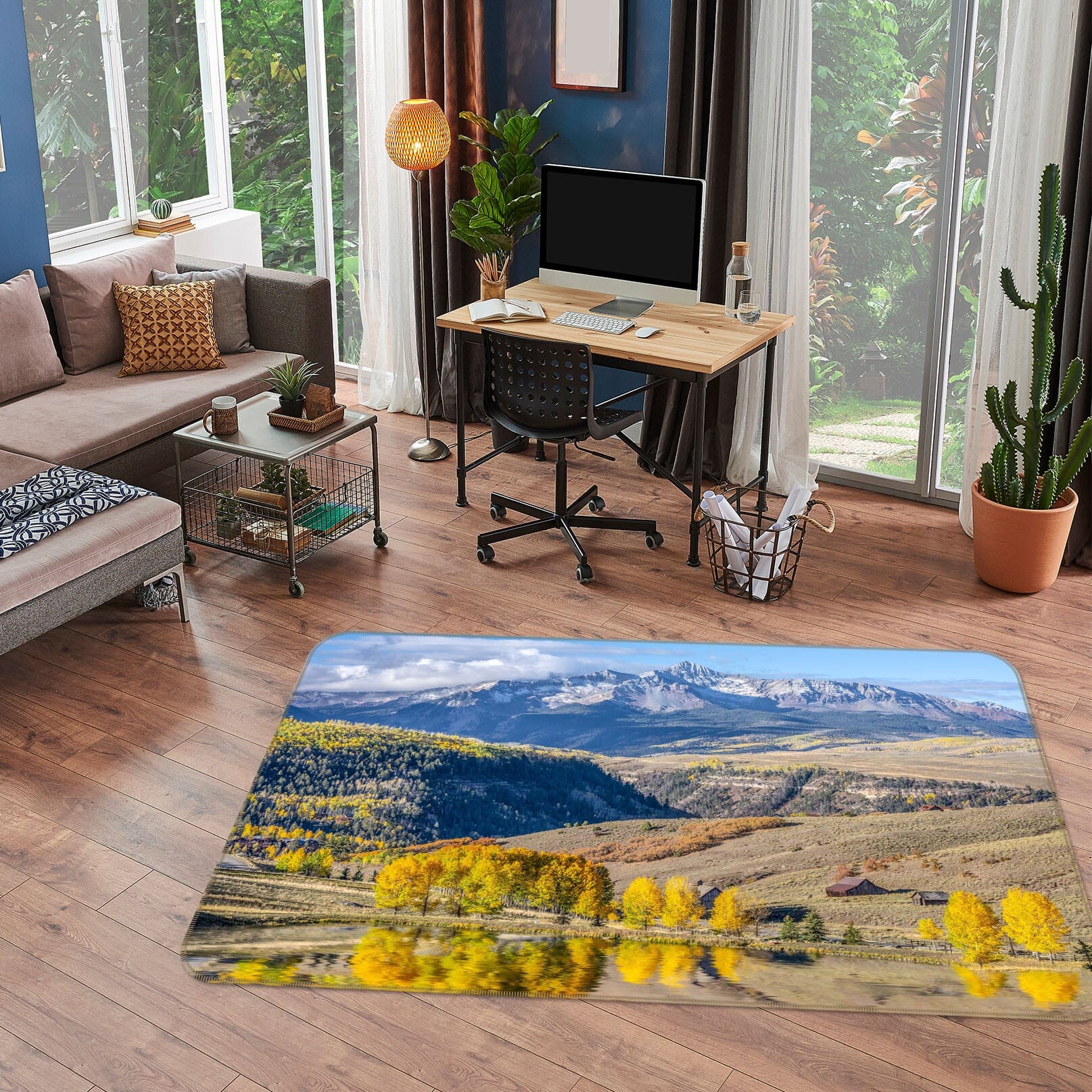 3D Yellow Forest 1060 Marco Carmassi Rug Non Slip Rug Mat Mat AJ Creativity Home 