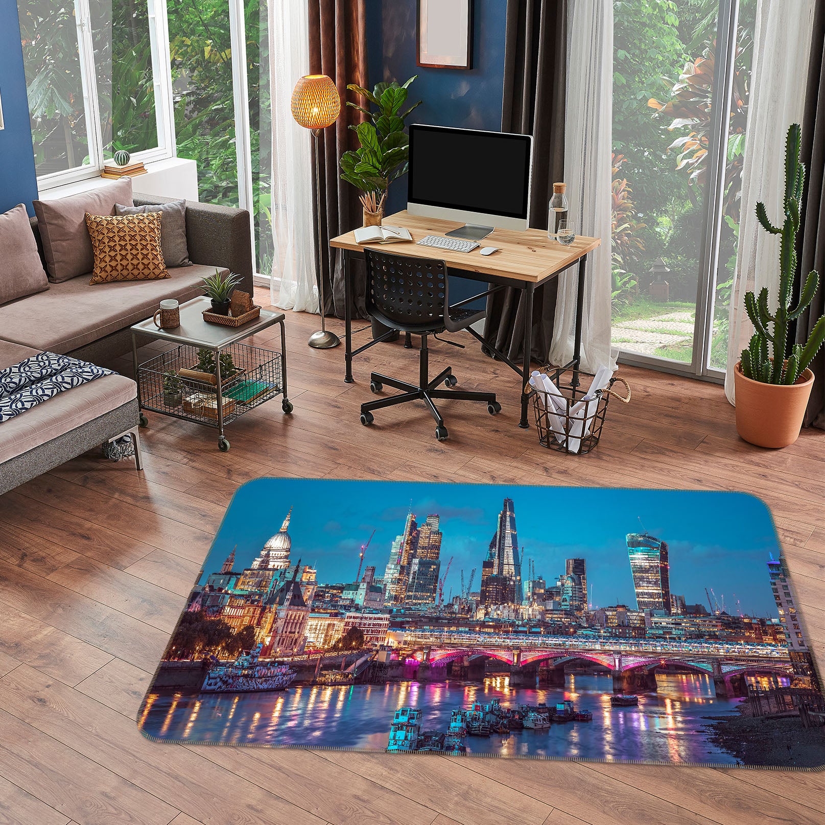 3D London 83253 Assaf Frank Rug Non Slip Rug Mat