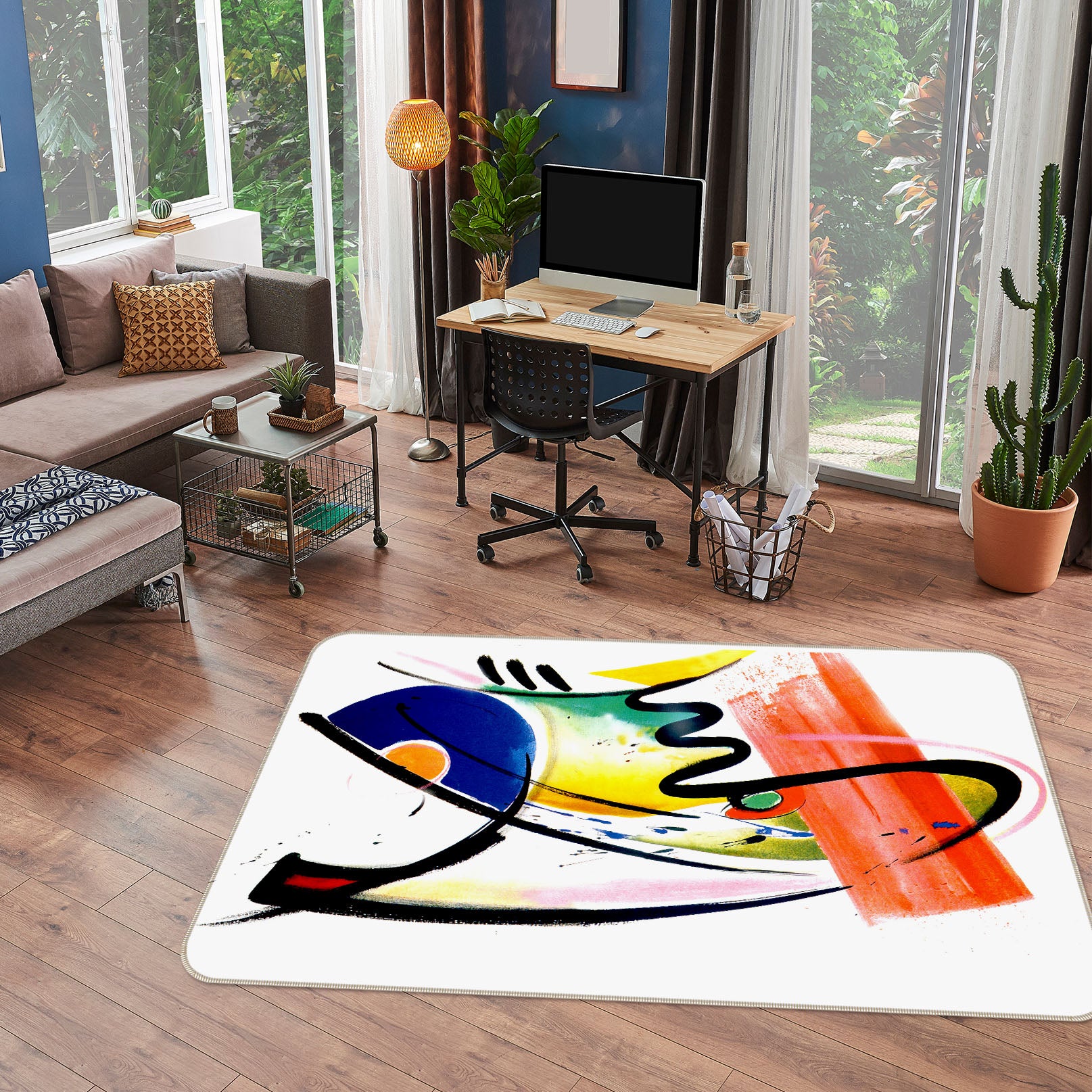 3D Abstract Pattern 31194 Non Slip Rug Mat