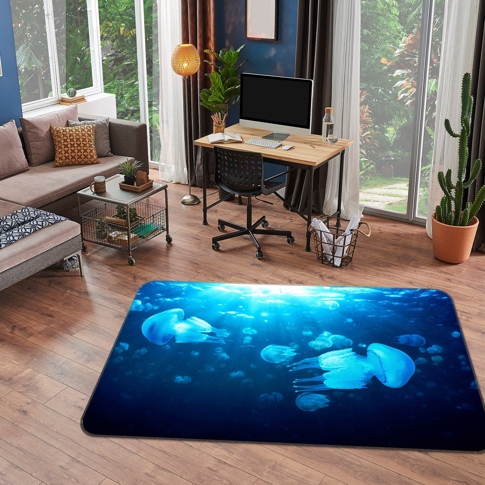 3D Jellyfish 38123 Animal Non Slip Rug Mat