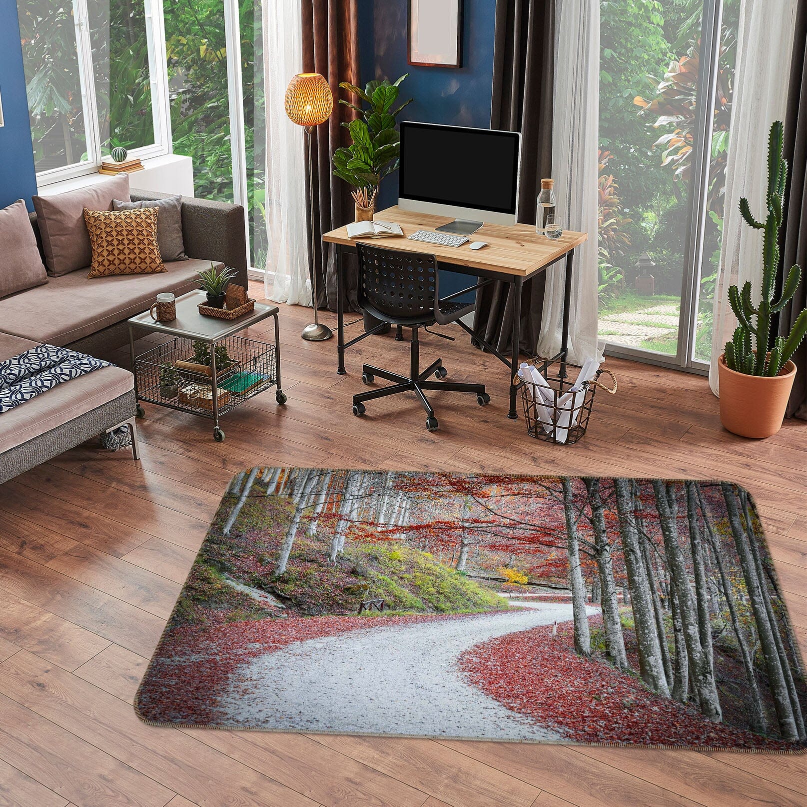 3D Forest Path 1163 Marco Carmassi Rug Non Slip Rug Mat Mat AJ Creativity Home 