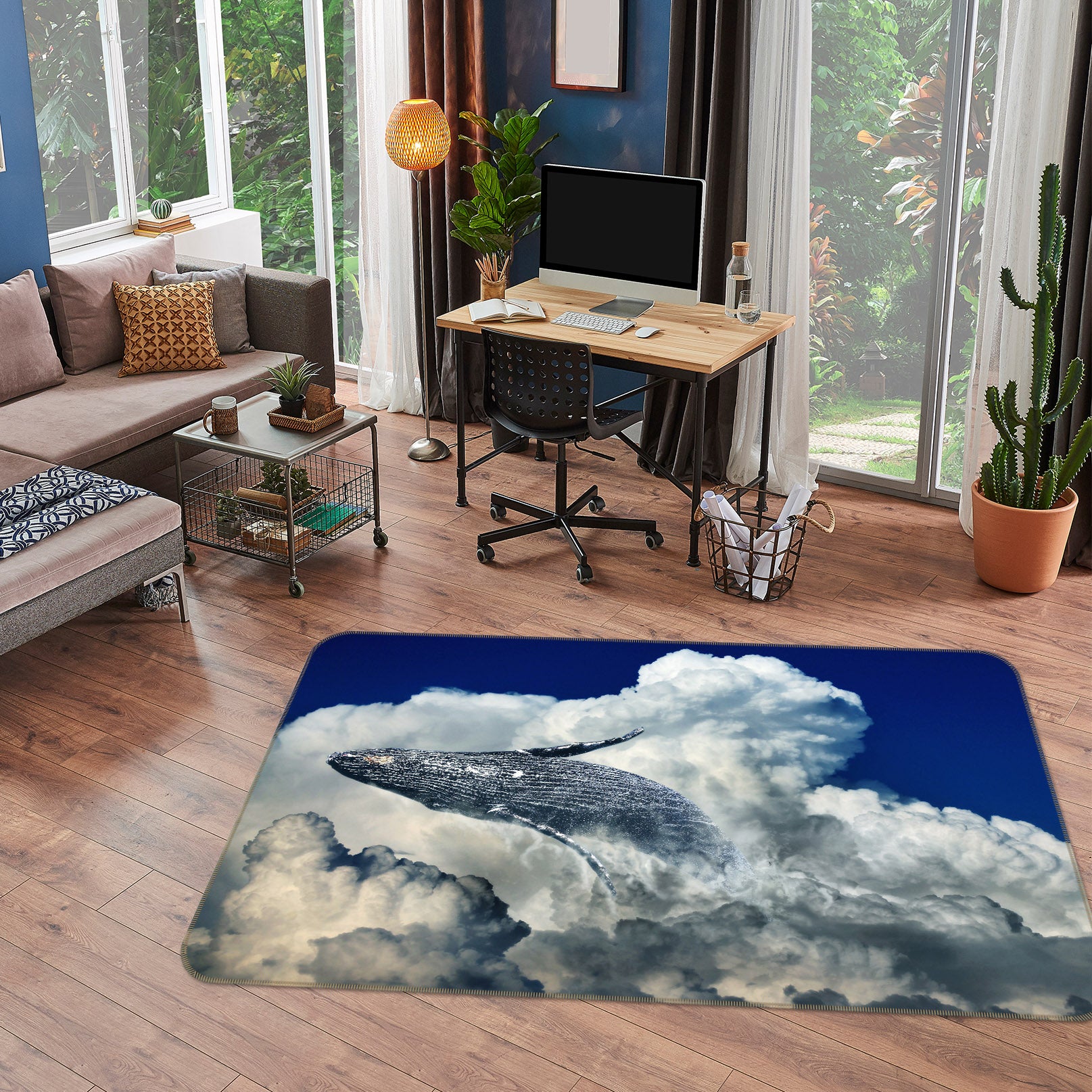 3D Clouds 69029 Animal Non Slip Rug Mat