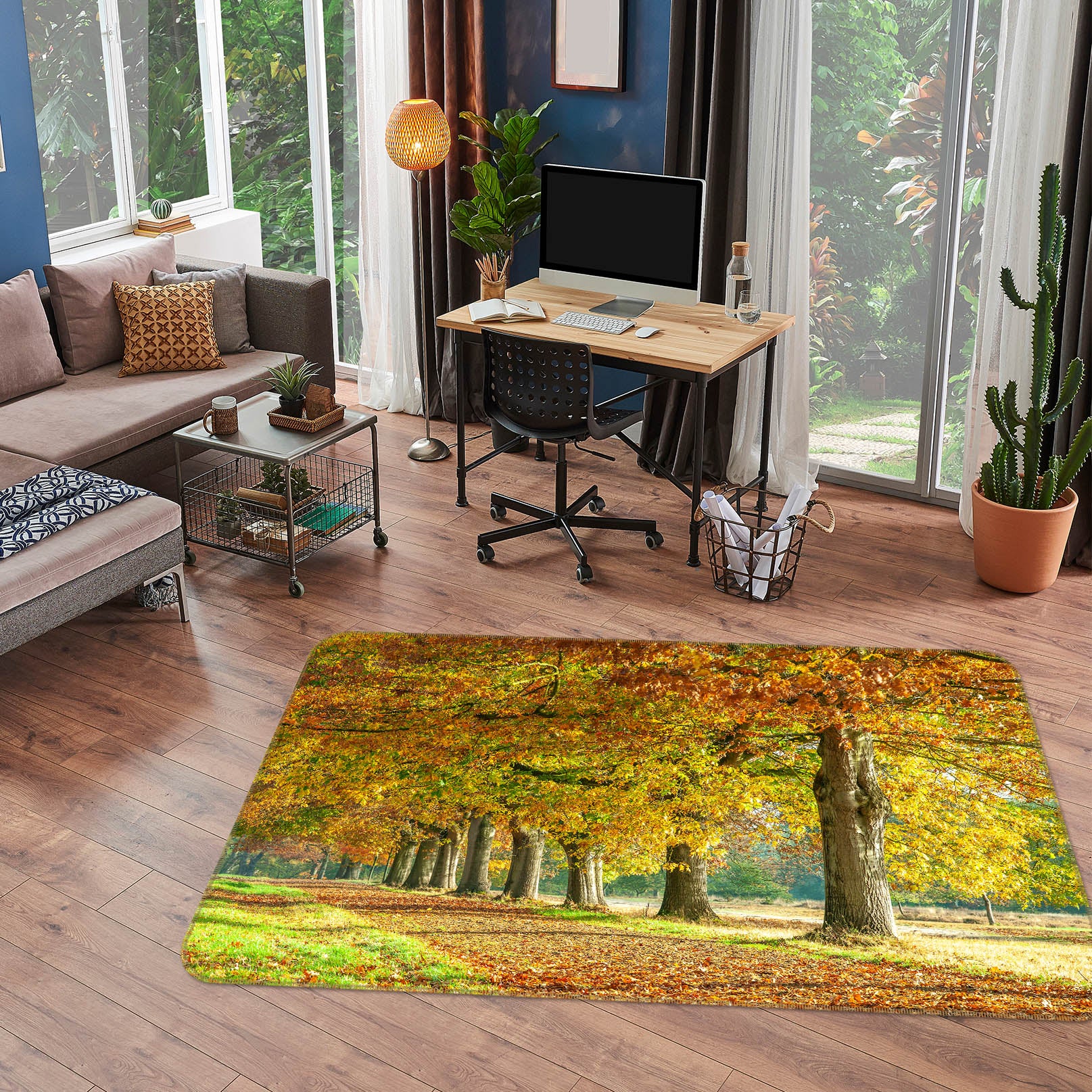 3D Trees 83196 Assaf Frank Rug Non Slip Rug Mat