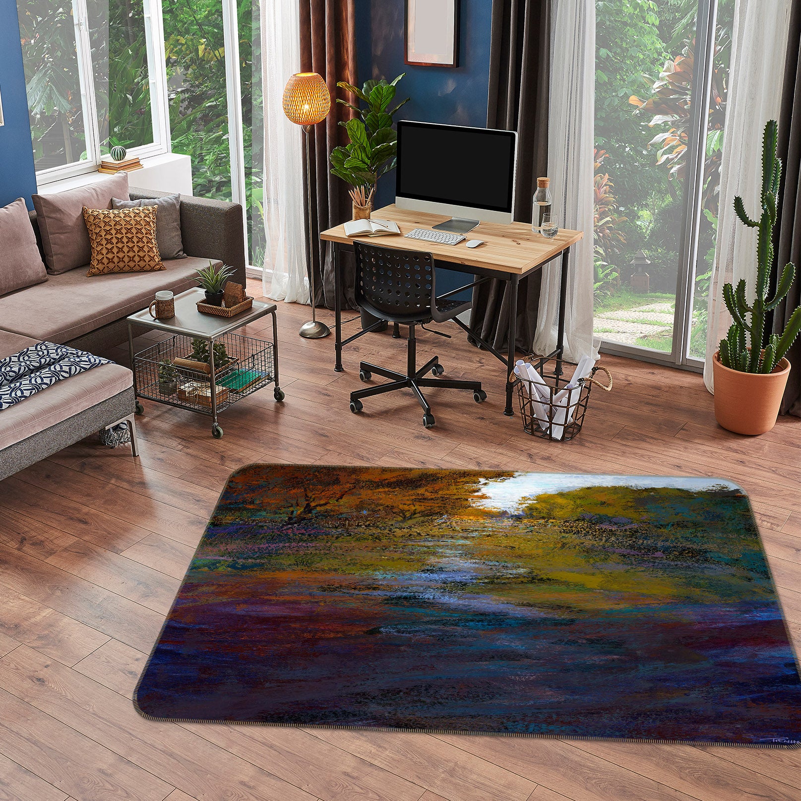 3D Autumn Forest 1039 Michael Tienhaara Rug Non Slip Rug Mat