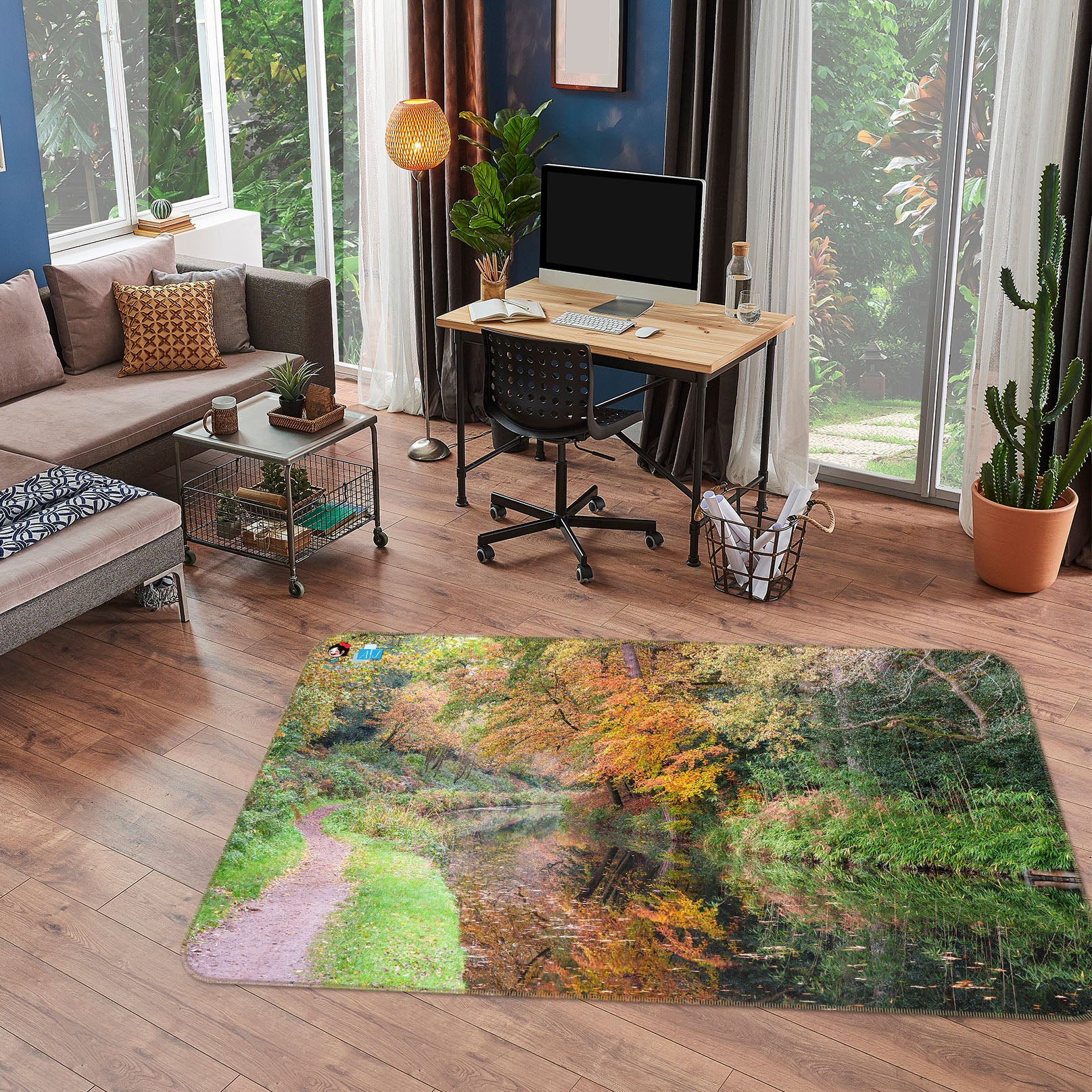 3D Tree Path 6749 Assaf Frank Rug Non Slip Rug Mat