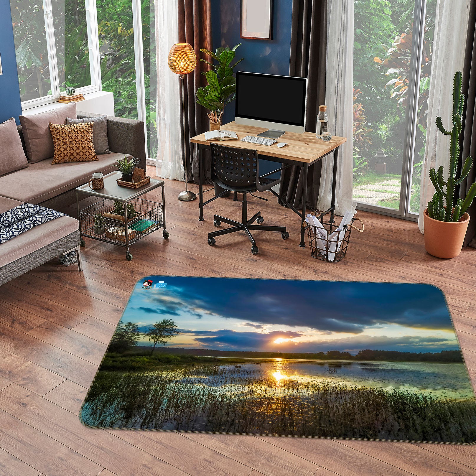 3D Lake 85061 Jerry LoFaro Rug Non Slip Rug Mat