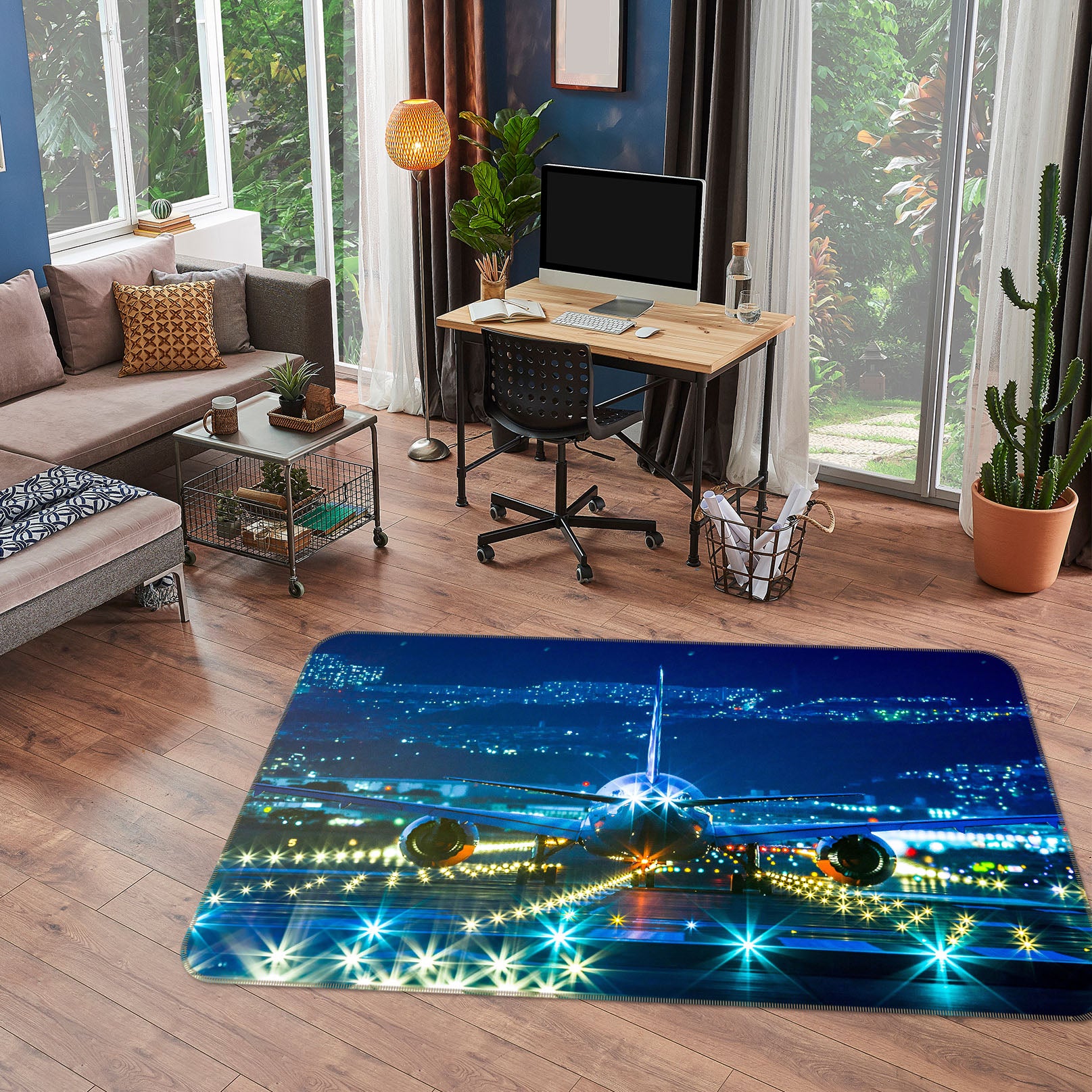 3D Aircraft Runway 42044 Vehicle Non Slip Rug Mat