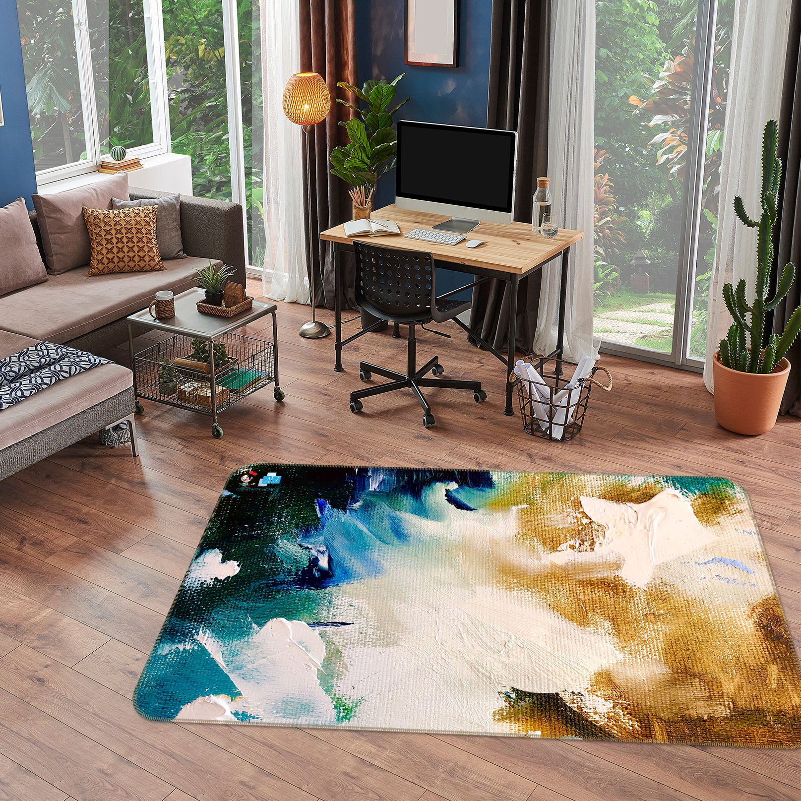 3D Painted Pigments 1238 Skromova Marina Rug Non Slip Rug Mat