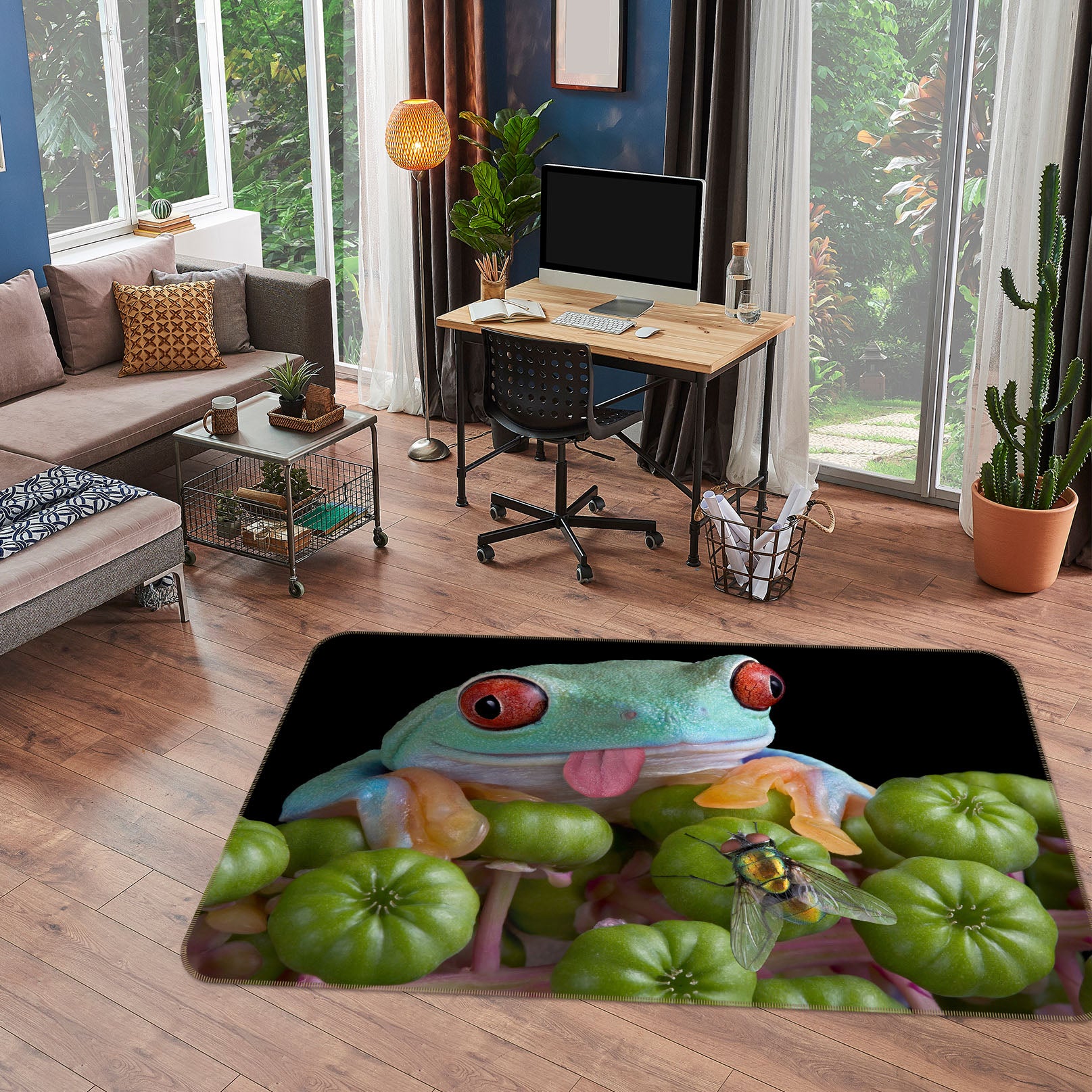 3D Frog Flies 68162 Animal Non Slip Rug Mat