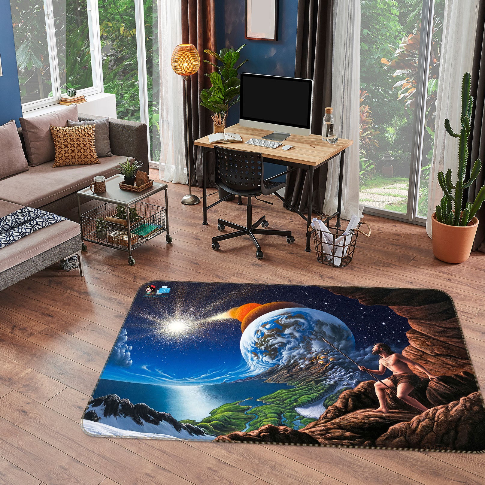 3D Planet 85067 Jerry LoFaro Rug Non Slip Rug Mat