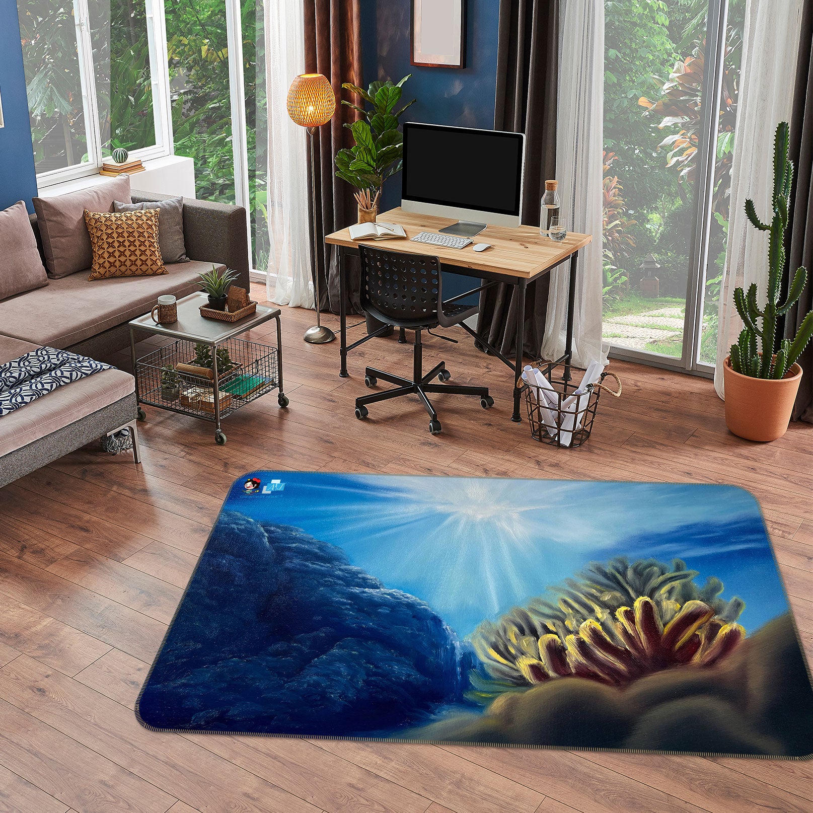 3D Seabed Stony Coral 9705 Marina Zotova Rug Non Slip Rug Mat