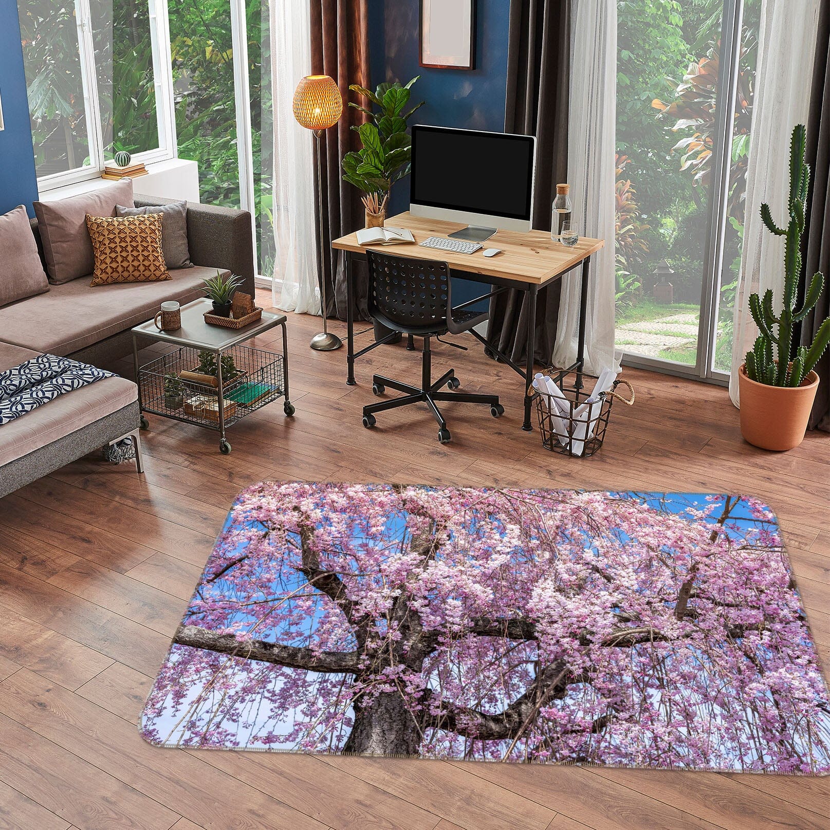 3D Cherry Blossom Tree 1069 Marco Carmassi Rug Non Slip Rug Mat Mat AJ Creativity Home 